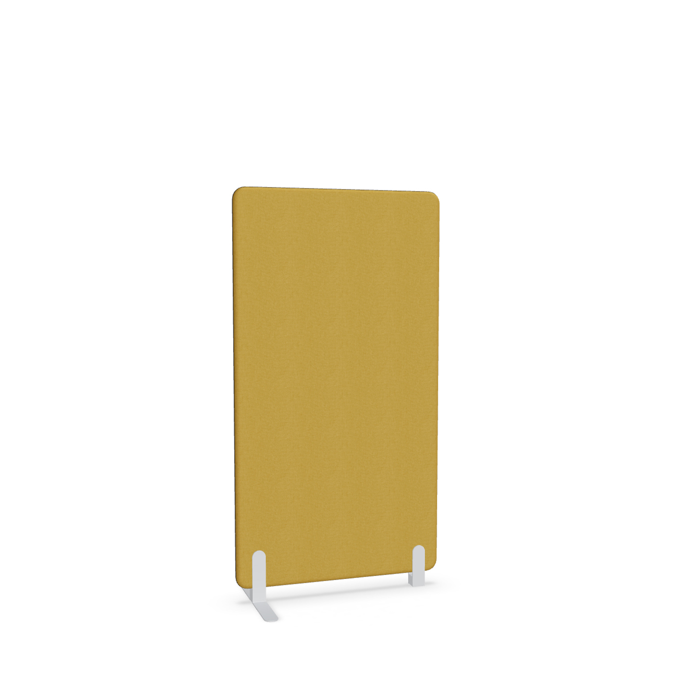 Image of Trennwand Mdd Sonic 80x145 cm, Freistehender Fuss und Distanzfuss, Gelb/Weiss, Neu