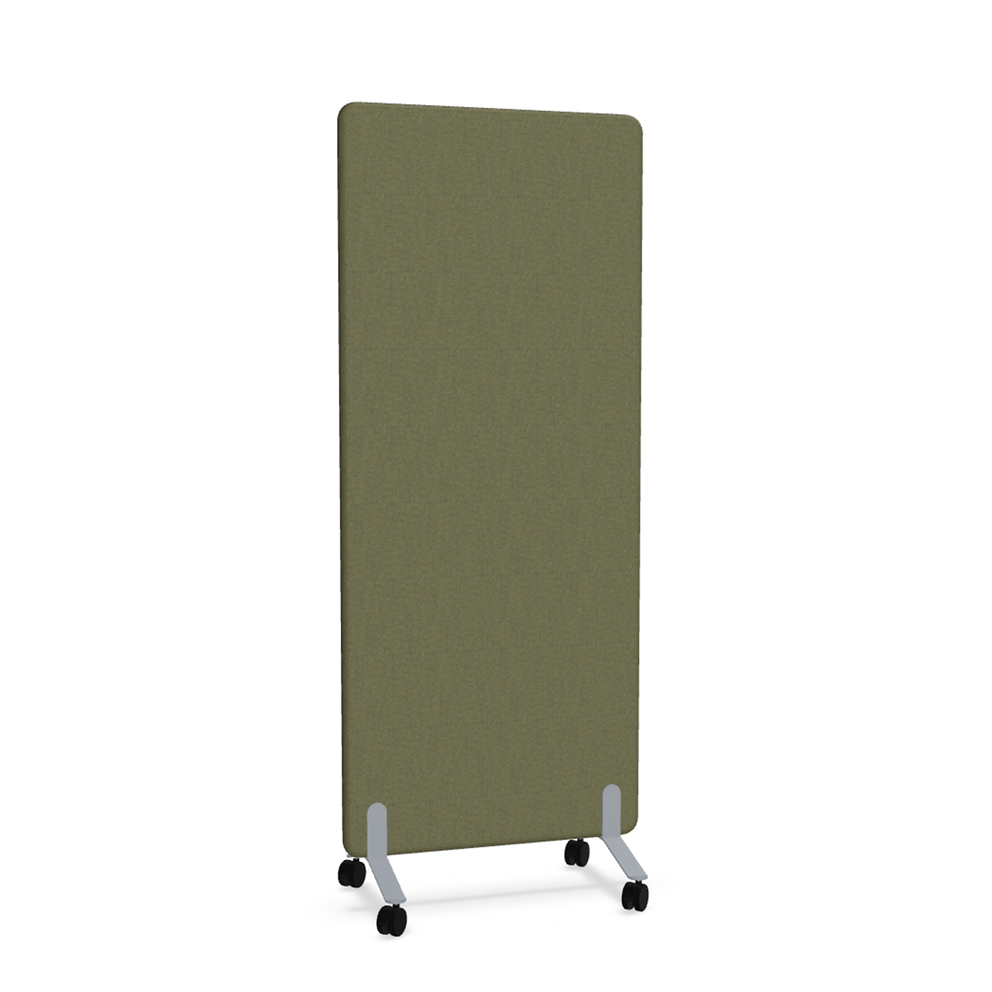Image of Trennwand Mdd Sonic 80x185 cm, auf Rollen, Olivgrün/Silbergrau, Neu