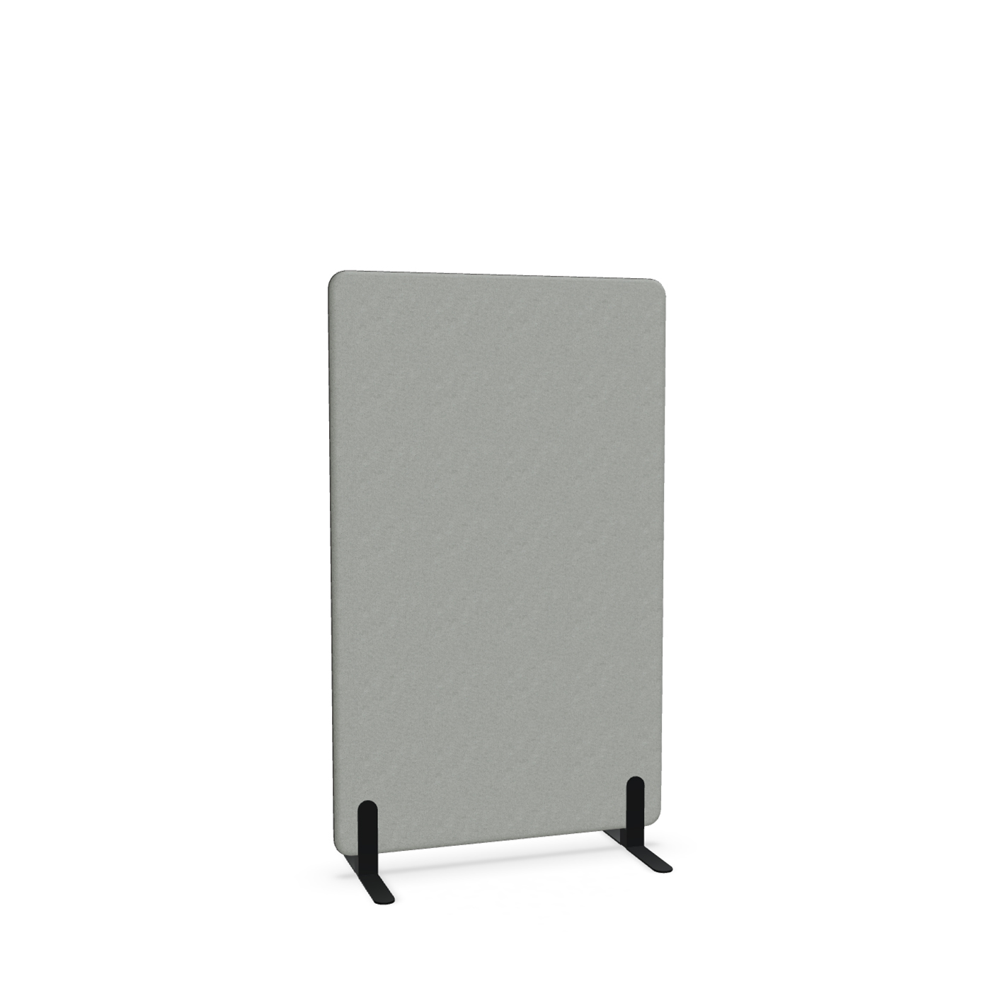 Image of Trennwand Mdd Sonic 90x145 cm, Freistehende Füsse, Grau/Schwarz, Neu