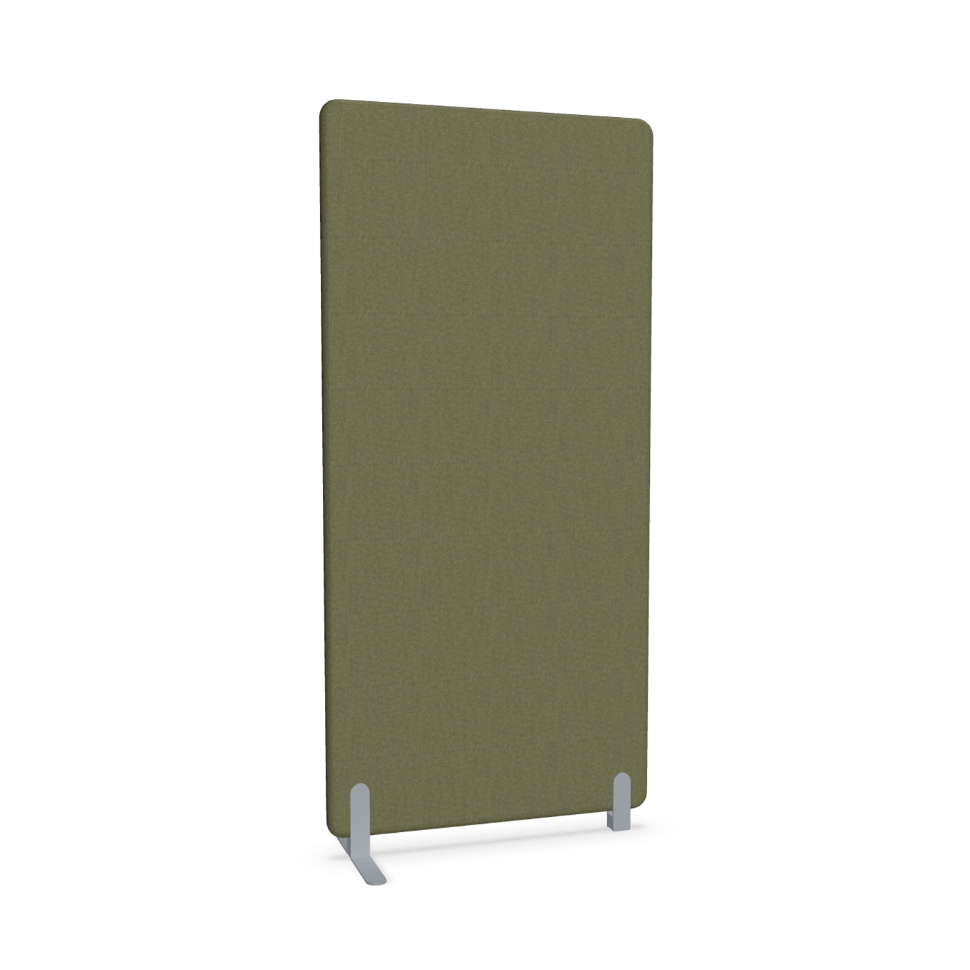 Image of Trennwand Mdd Sonic 90x185 cm, Freistehender Fuss und Distanzfuss, Olivgrün/Silbergrau, Neu
