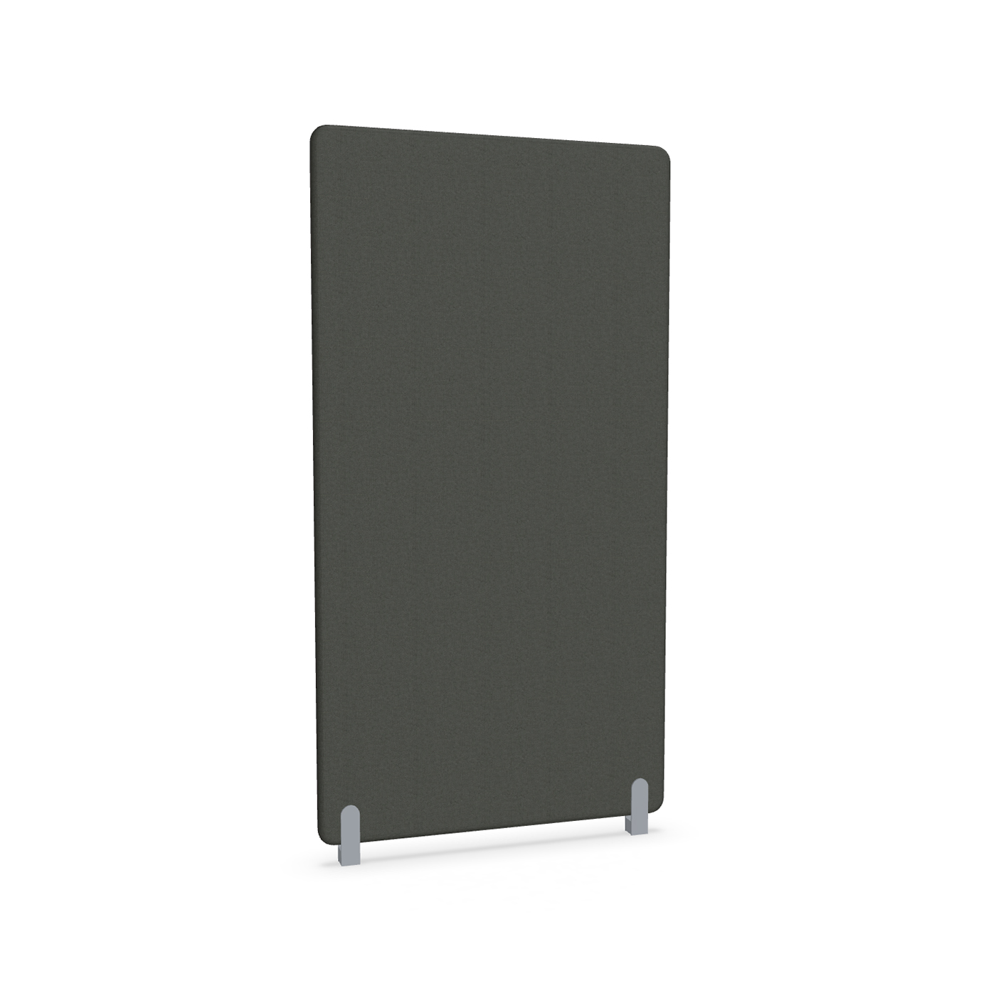 Image of Trennwand Mdd Sonic 100x185 cm, Distanzfüsse, Schwarz/Silbergrau, Neu