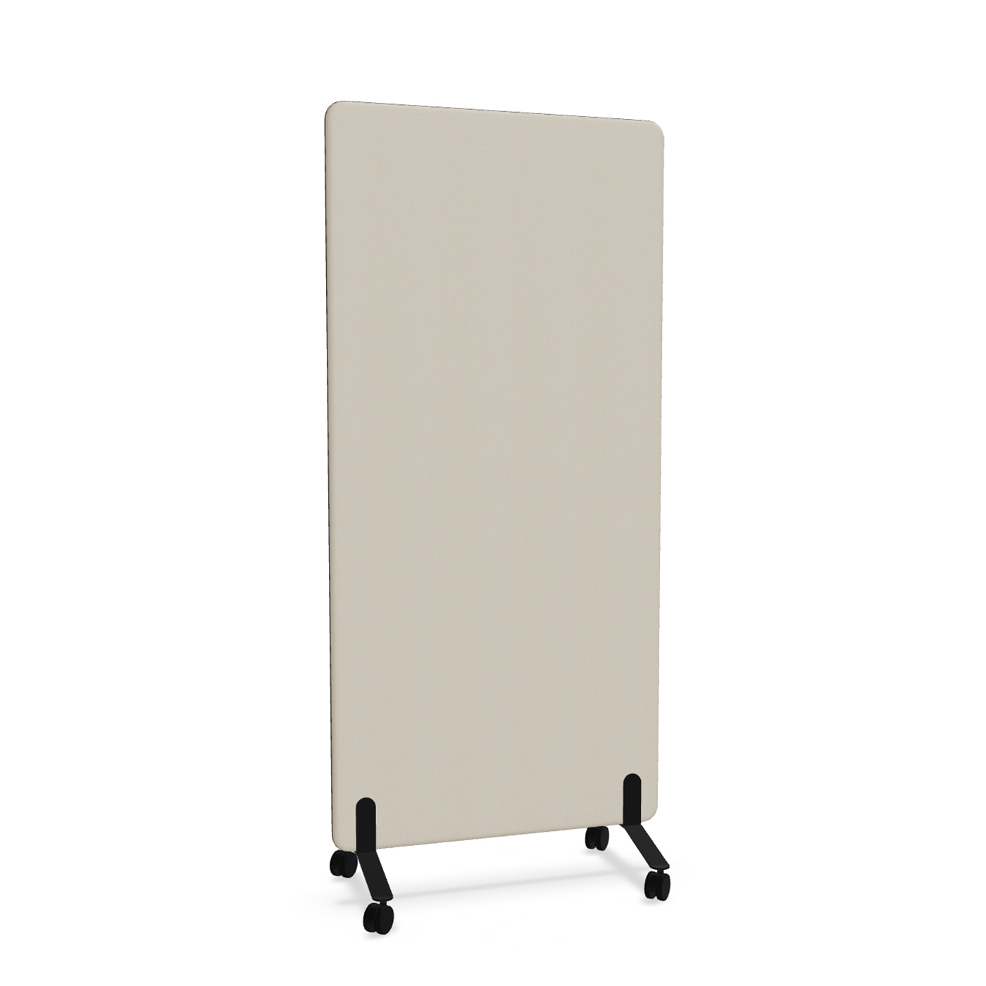 Image of Trennwand Mdd Sonic 90x185 cm, auf Rollen, Beige/Schwarz, Neu