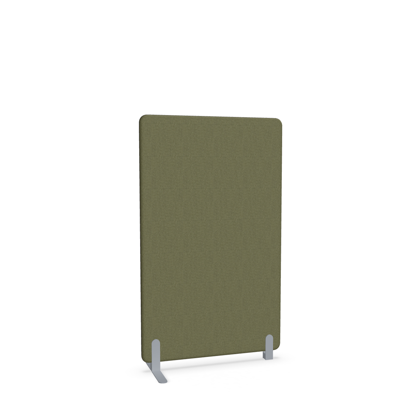 Image of Trennwand Mdd Sonic 90x145 cm, Freistehender Fuss und Distanzfuss, Olivgrün/Silbergrau, Neu