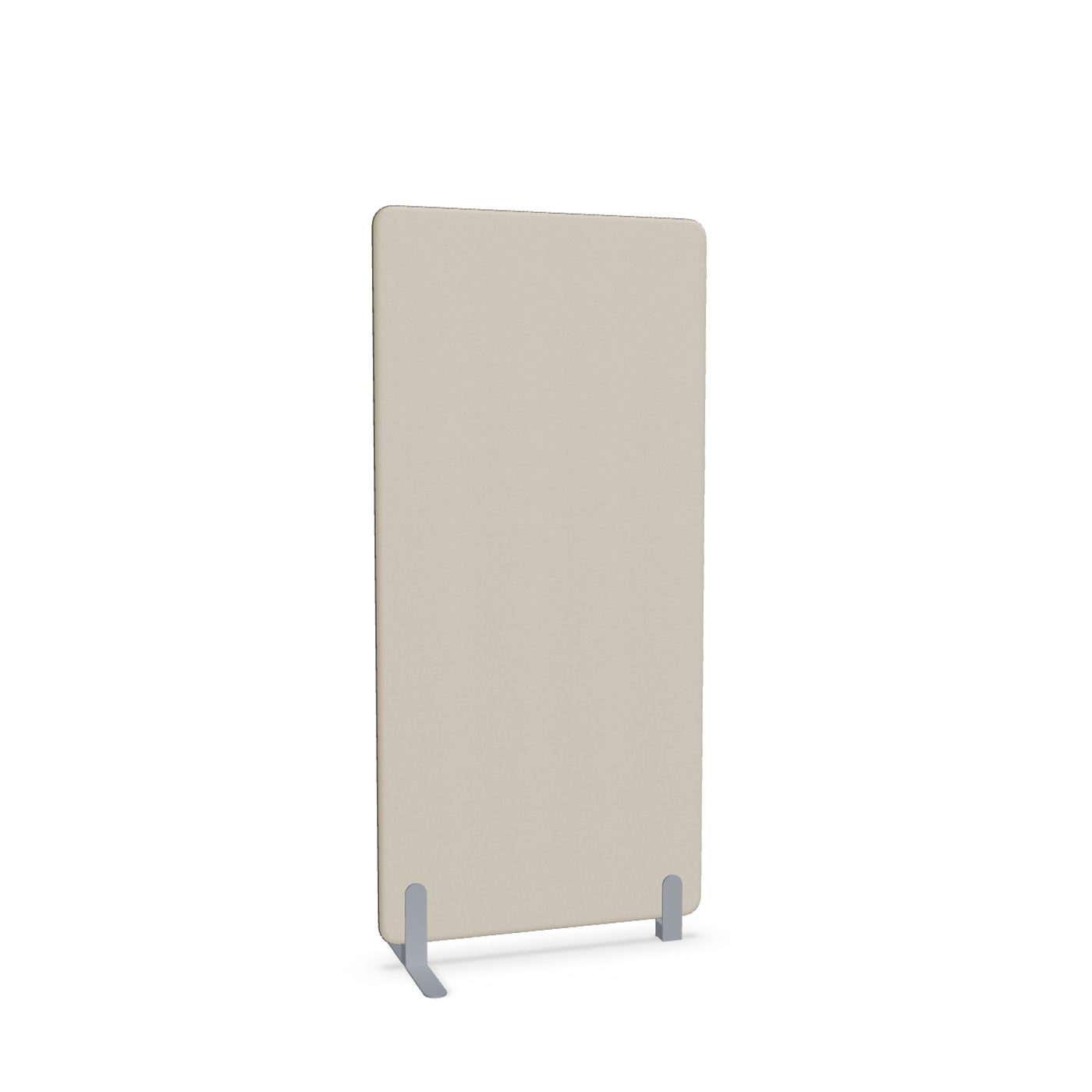 Image of Trennwand Mdd Sonic 80x165 cm, Freistehender Fuss und Distanzfuss, Beige/Silbergrau, Neu