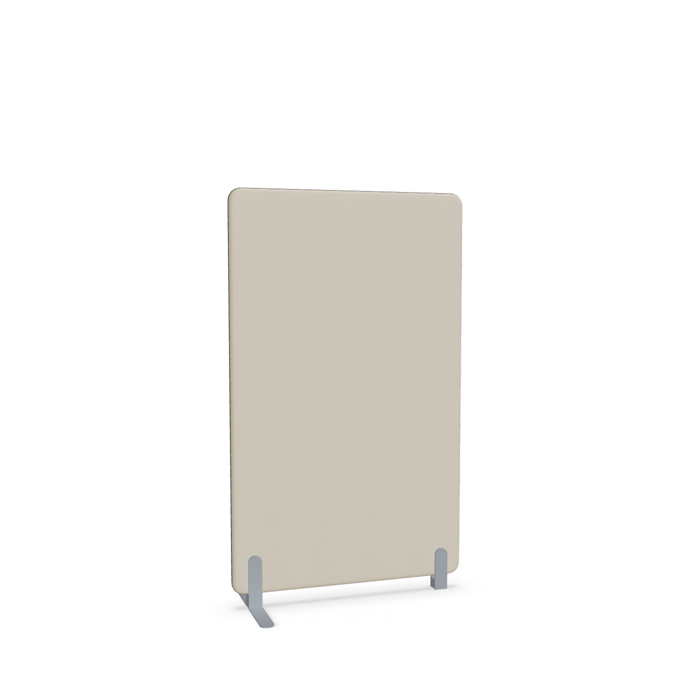 Image of Trennwand Mdd Sonic 90x145 cm, Freistehender Fuss und Distanzfuss, Beige/Silbergrau, Neu
