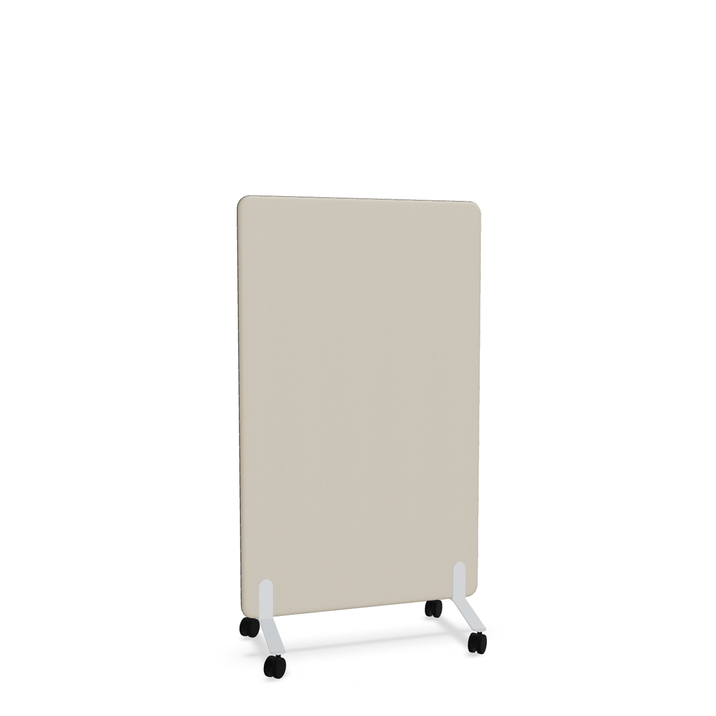 Image of Trennwand Mdd Sonic 90x145 cm, auf Rollen, Beige/Weiss, Neu