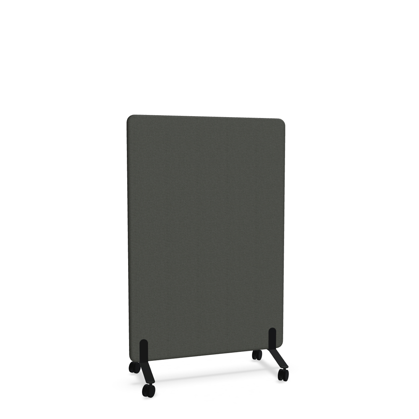 Image of Trennwand Mdd Sonic 100x145 cm, auf Rollen, Schwarz/Schwarz, Neu