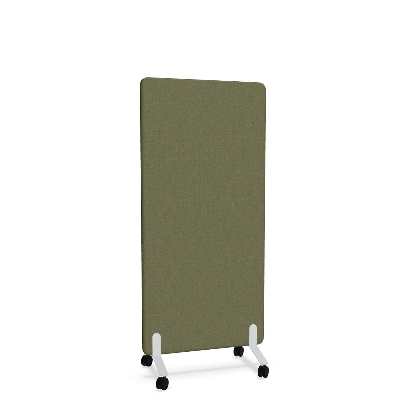 Image of Trennwand Mdd Sonic 80x165 cm, auf Rollen, Olivgrün/Weiss, Neu