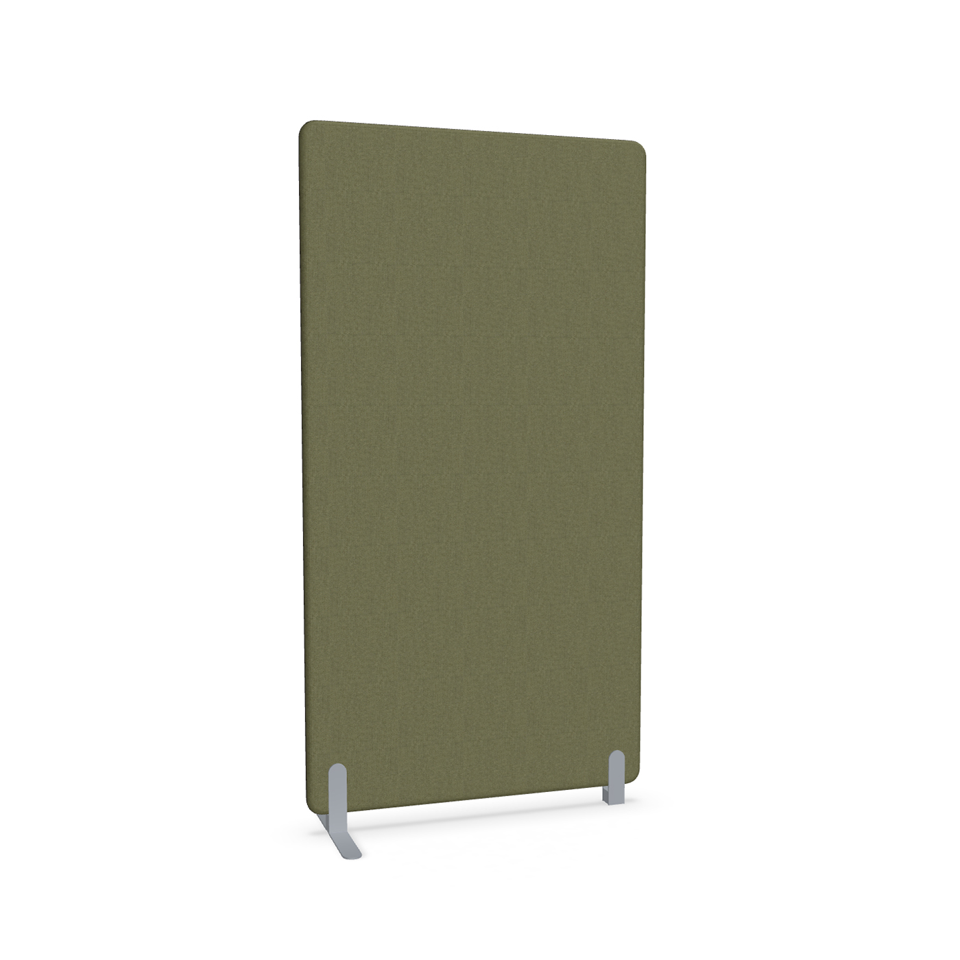 Image of Trennwand Mdd Sonic 100x185 cm, Freistehender Fuss und Distanzfuss, Olivgrün/Silbergrau, Neu