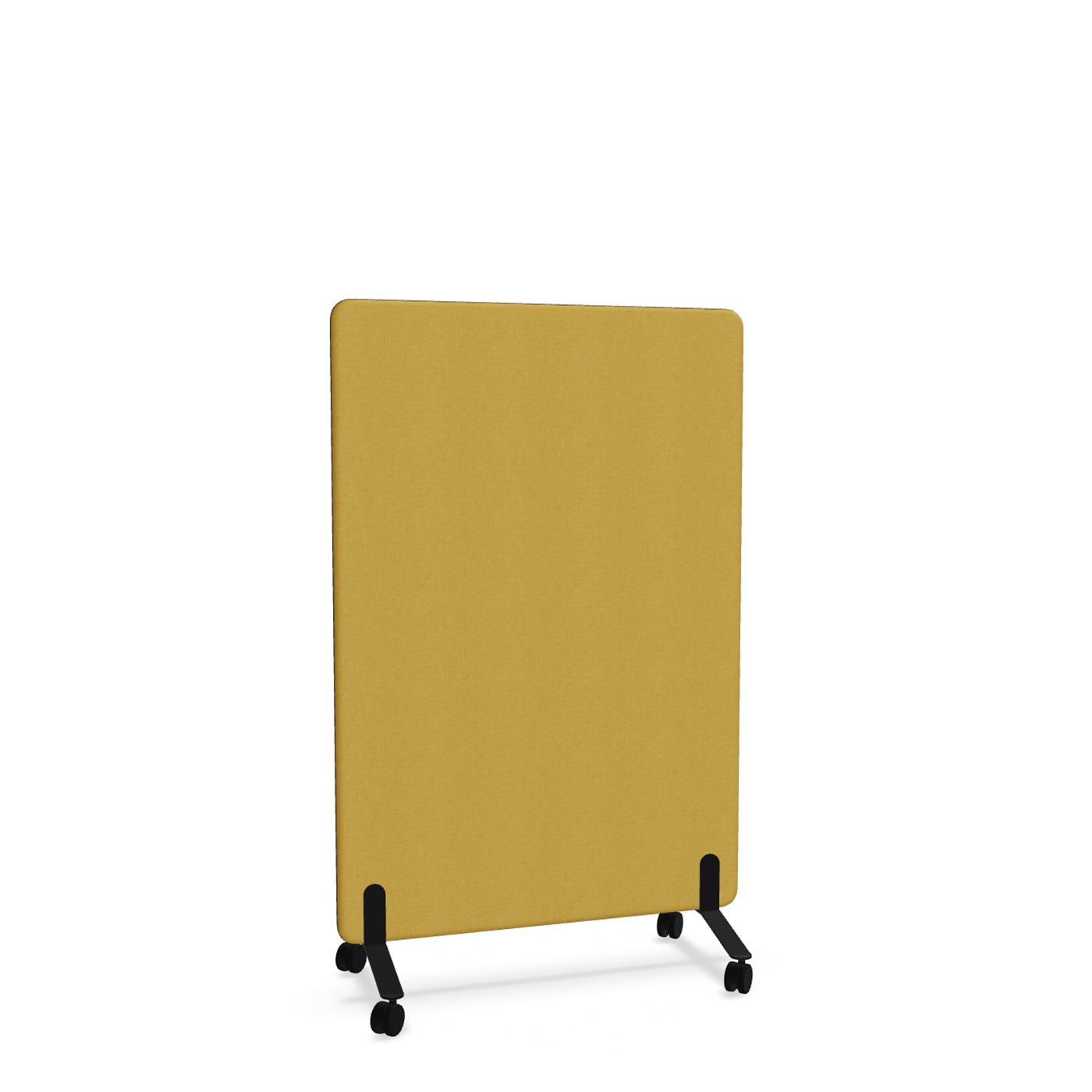 Image of Trennwand Mdd Sonic 100x145 cm, auf Rollen, Gelb/Schwarz, Neu