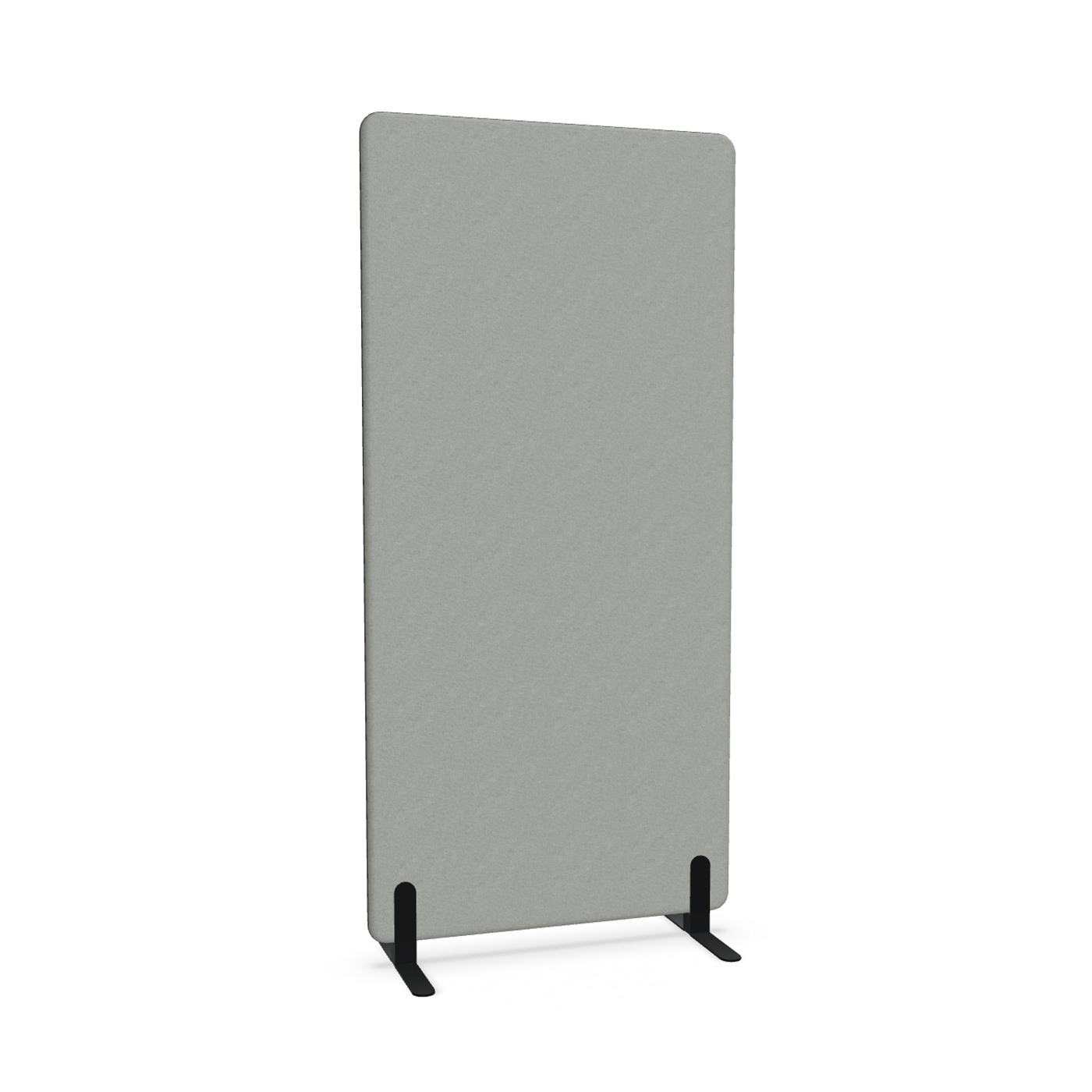 Image of Trennwand Mdd Sonic 90x185 cm, Freistehende Füsse, Grau/Schwarz, Neu