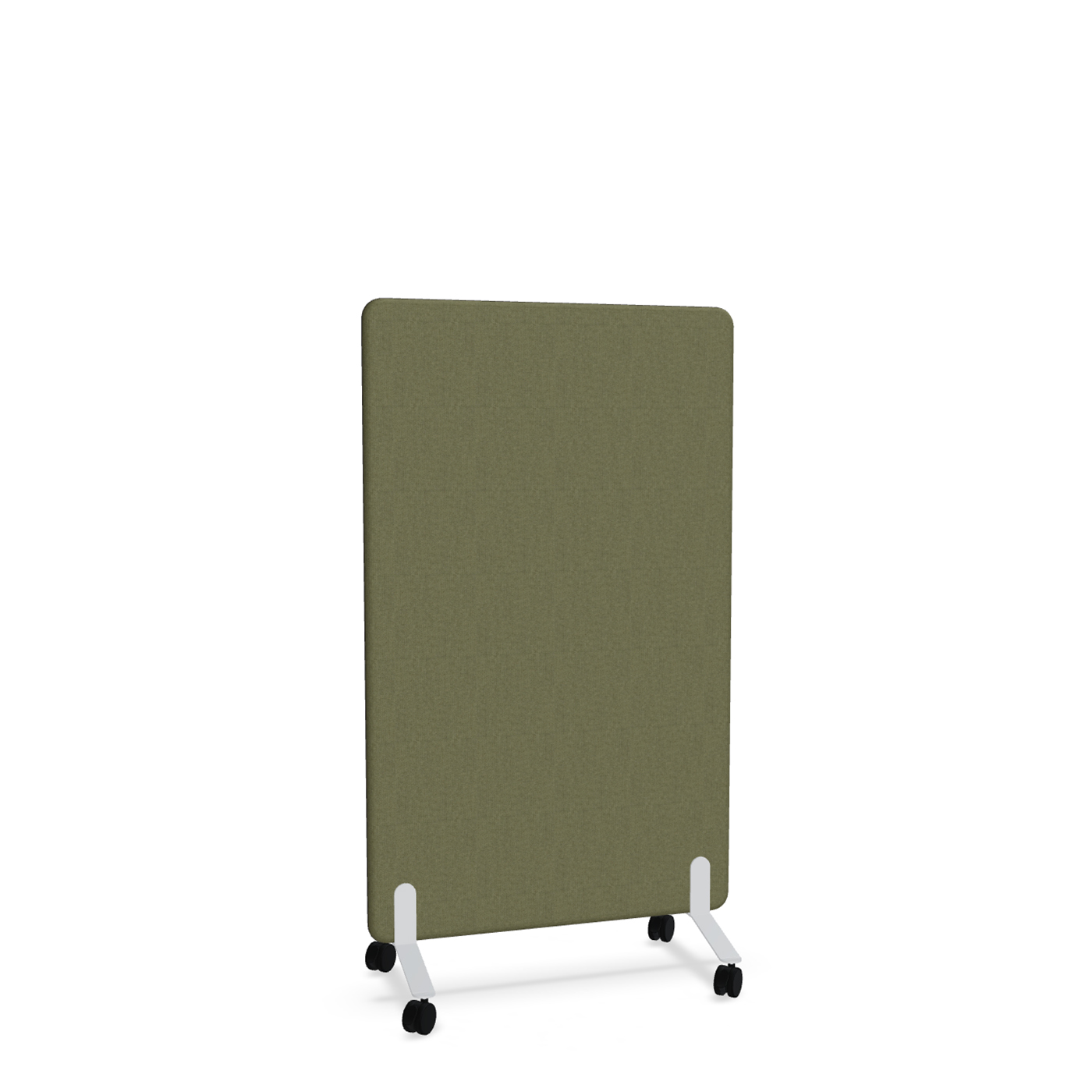 Image of Trennwand Mdd Sonic 90x145 cm, auf Rollen, Olivgrün/Weiss, Neu