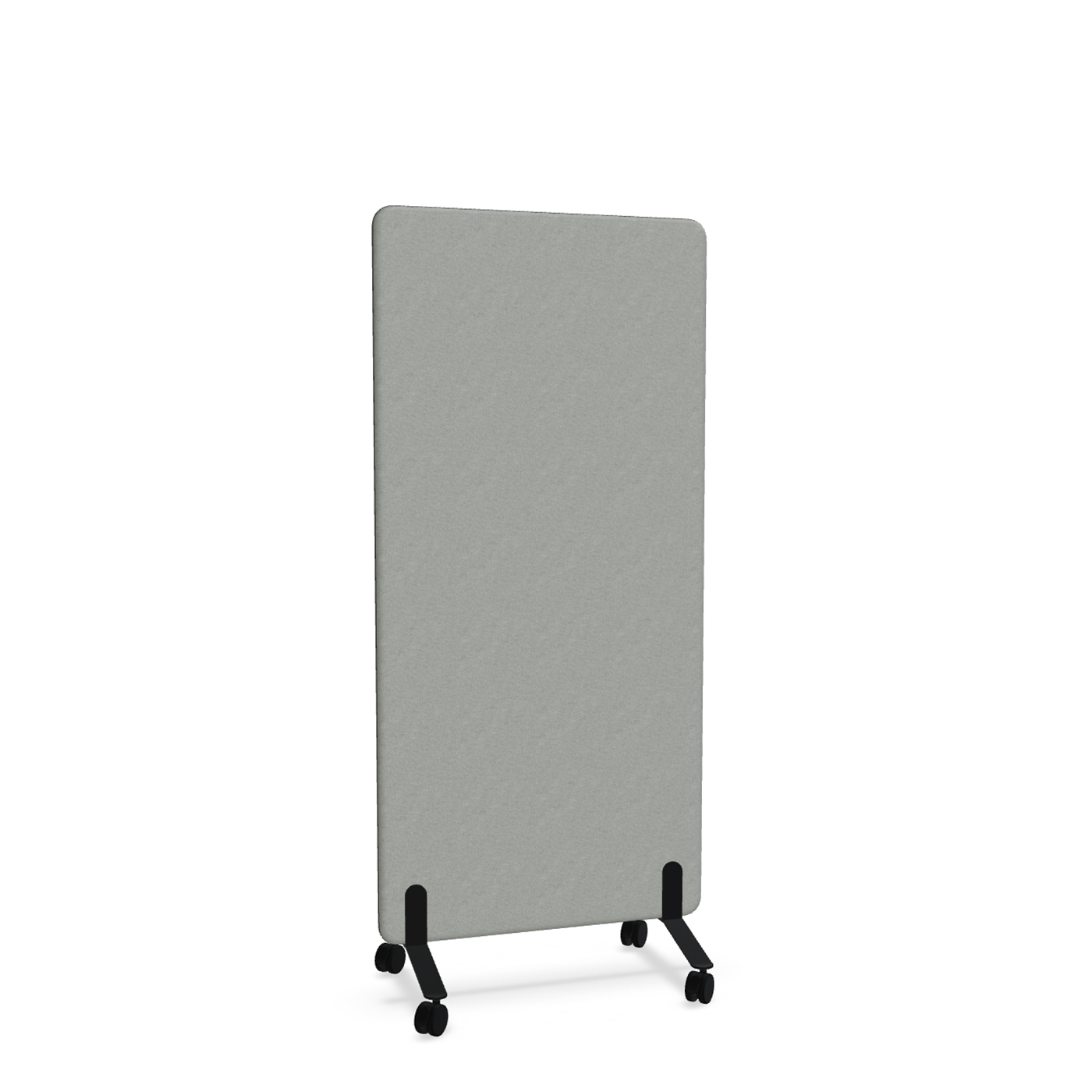 Image of Trennwand Mdd Sonic 80x165 cm, auf Rollen, Grau/Schwarz, Neu