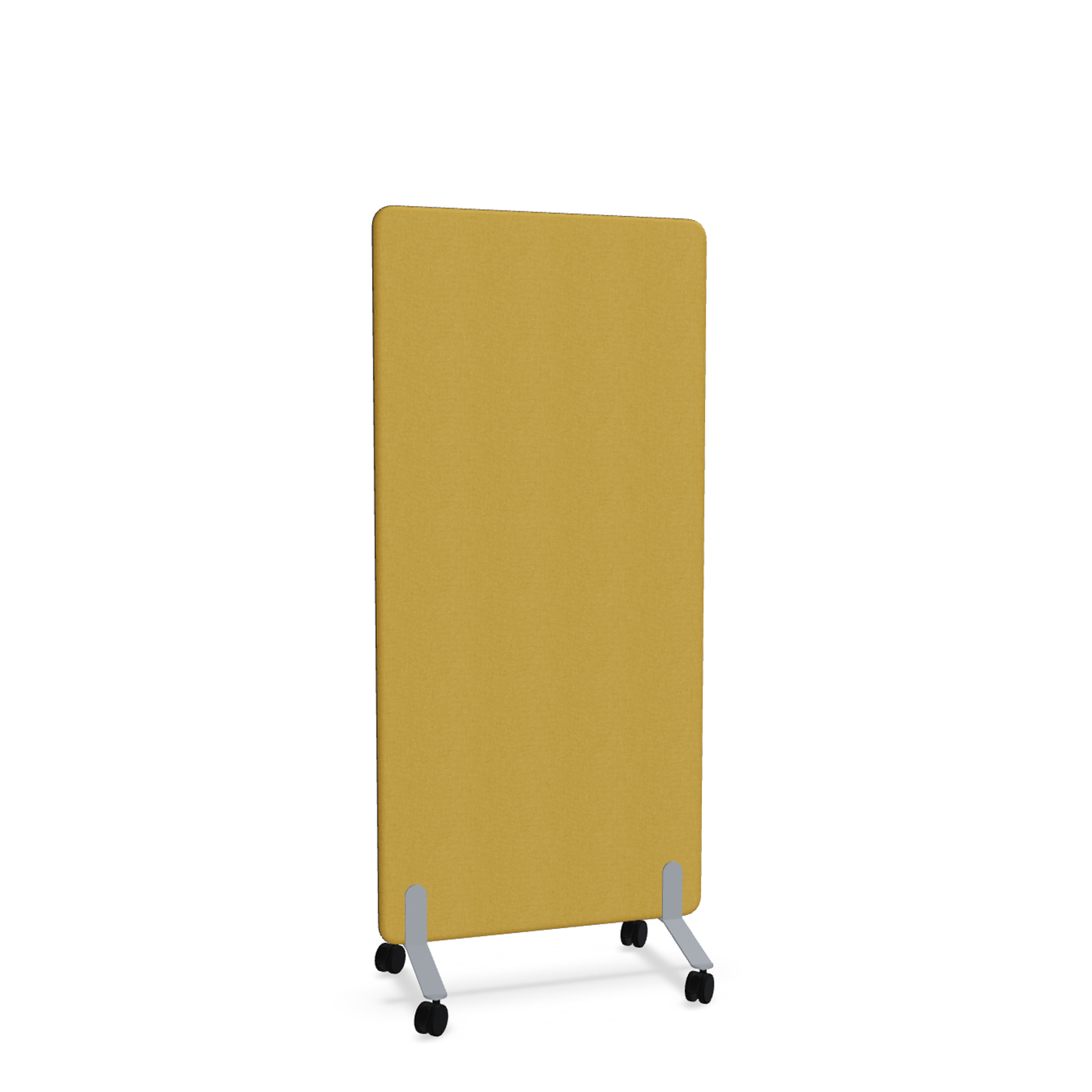 Image of Trennwand Mdd Sonic 80x165 cm, auf Rollen, Gelb/Silbergrau, Neu