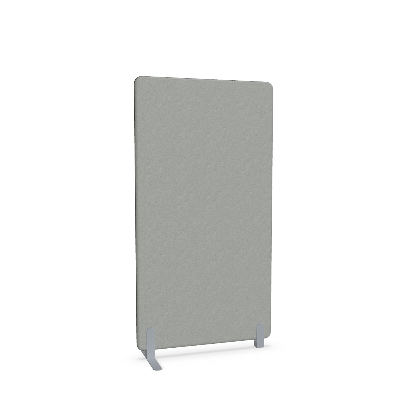 Image of Trennwand Mdd Sonic 90x165 cm, Freistehender Fuss und Distanzfuss, Grau/Silbergrau, Neu