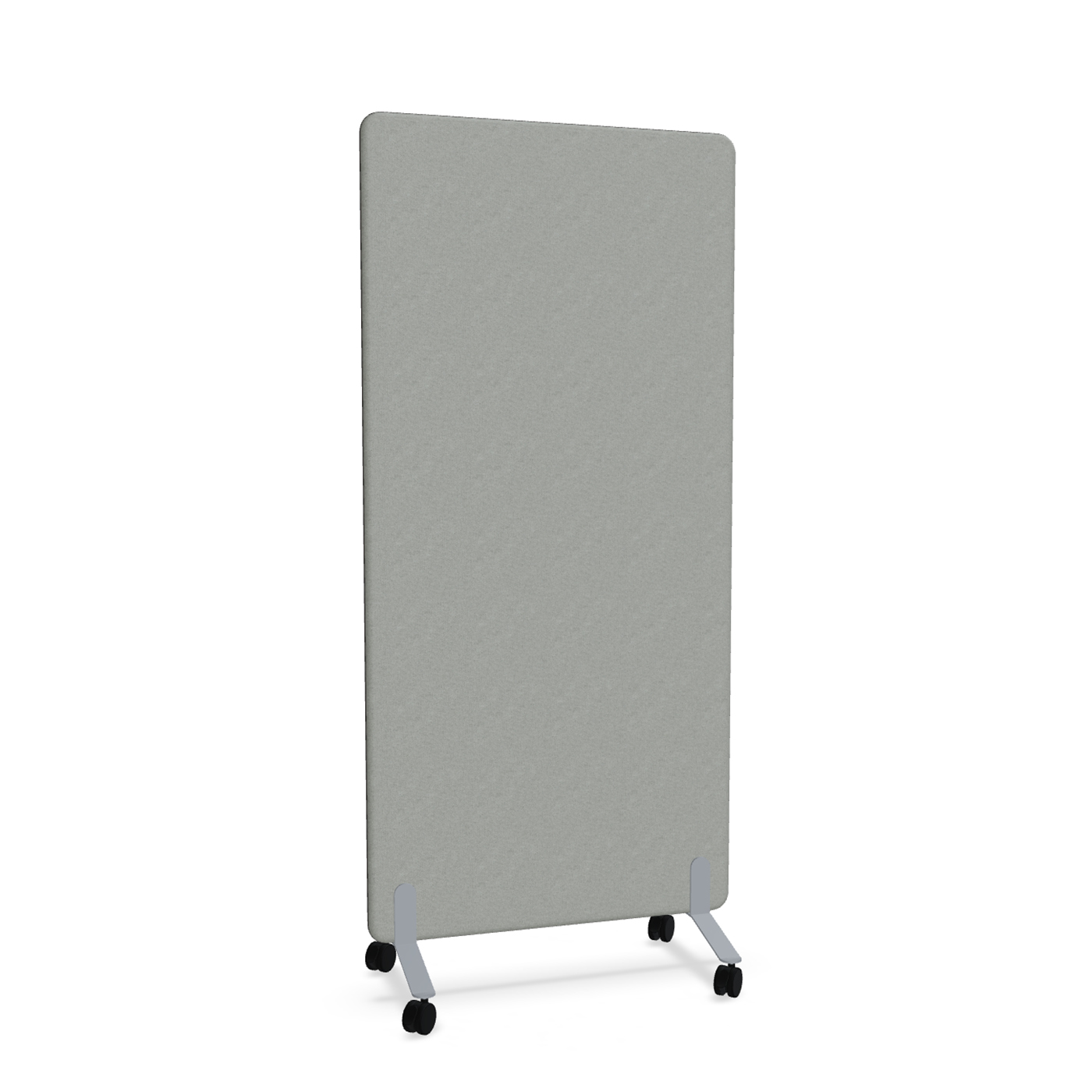 Image of Trennwand Mdd Sonic 90x185 cm, auf Rollen, Grau/Silbergrau, Neu