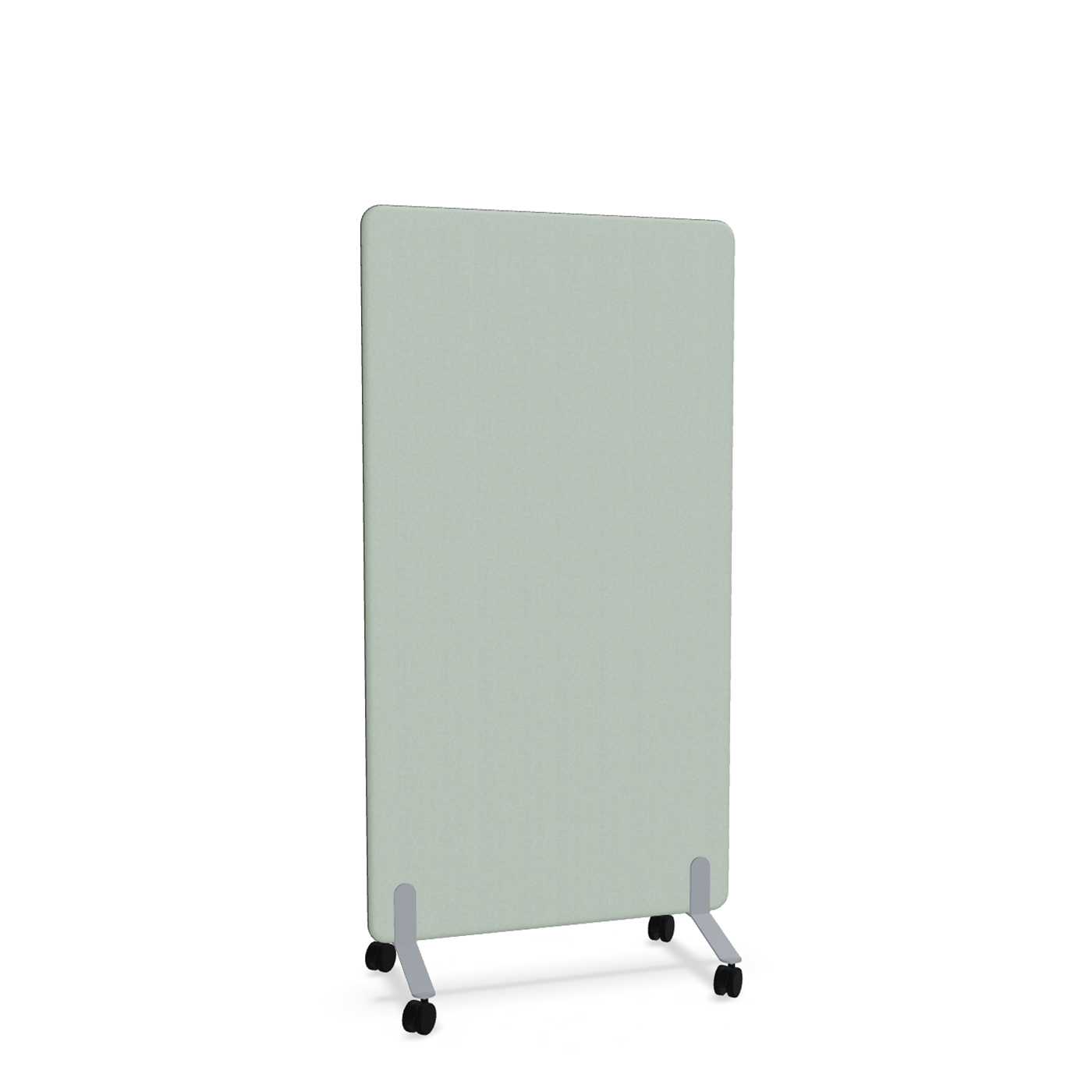 Image of Trennwand Mdd Sonic 90x165 cm, auf Rollen, Grün/Silbergrau, Neu