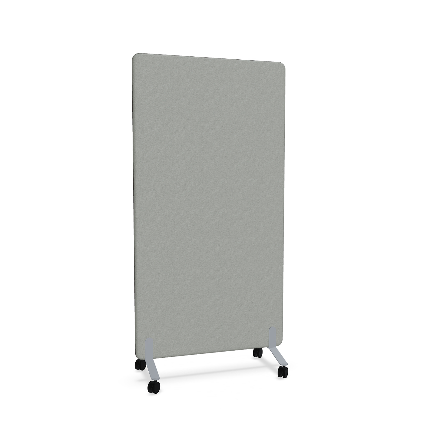 Image of Trennwand Mdd Sonic 100x185 cm, auf Rollen, Grau/Silbergrau, Neu