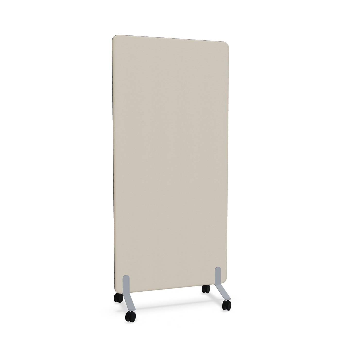 Image of Trennwand Mdd Sonic 90x185 cm, auf Rollen, Beige/Silbergrau, Neu
