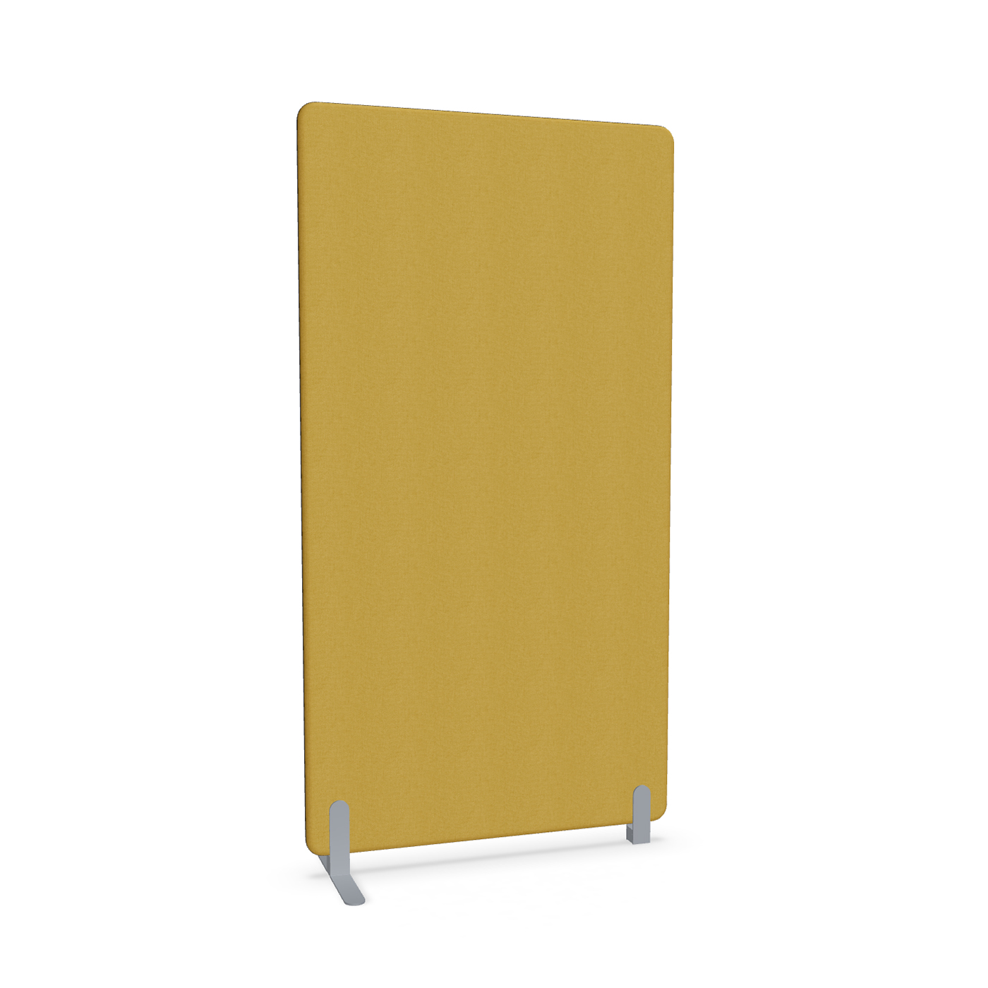 Image of Trennwand Mdd Sonic 100x185 cm, Freistehender Fuss und Distanzfuss, Gelb/Silbergrau, Neu