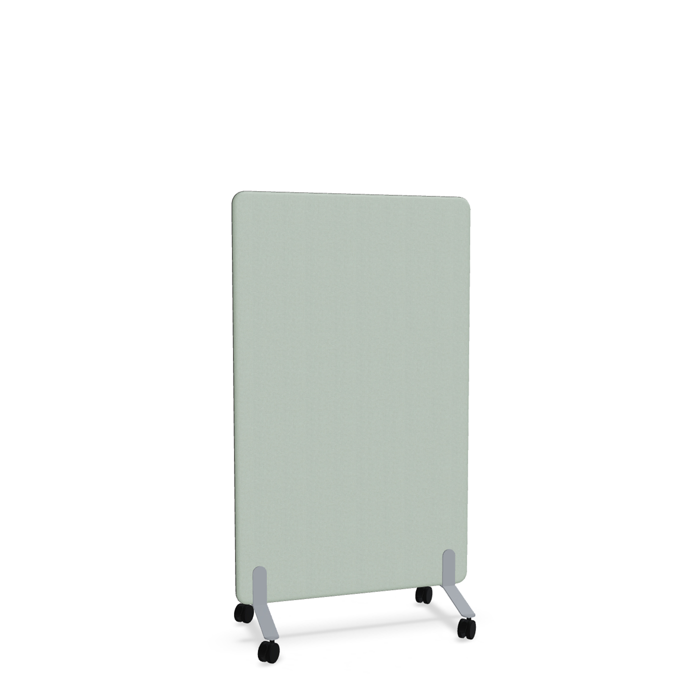 Image of Trennwand Mdd Sonic 90x145 cm, auf Rollen, Grün/Silbergrau, Neu
