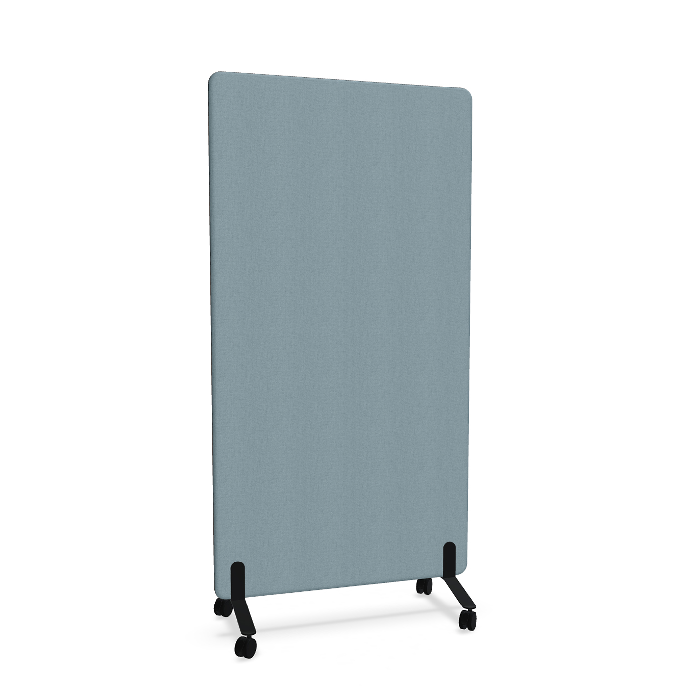 Image of Trennwand Mdd Sonic 100x185 cm, auf Rollen, Blau/Schwarz, Neu