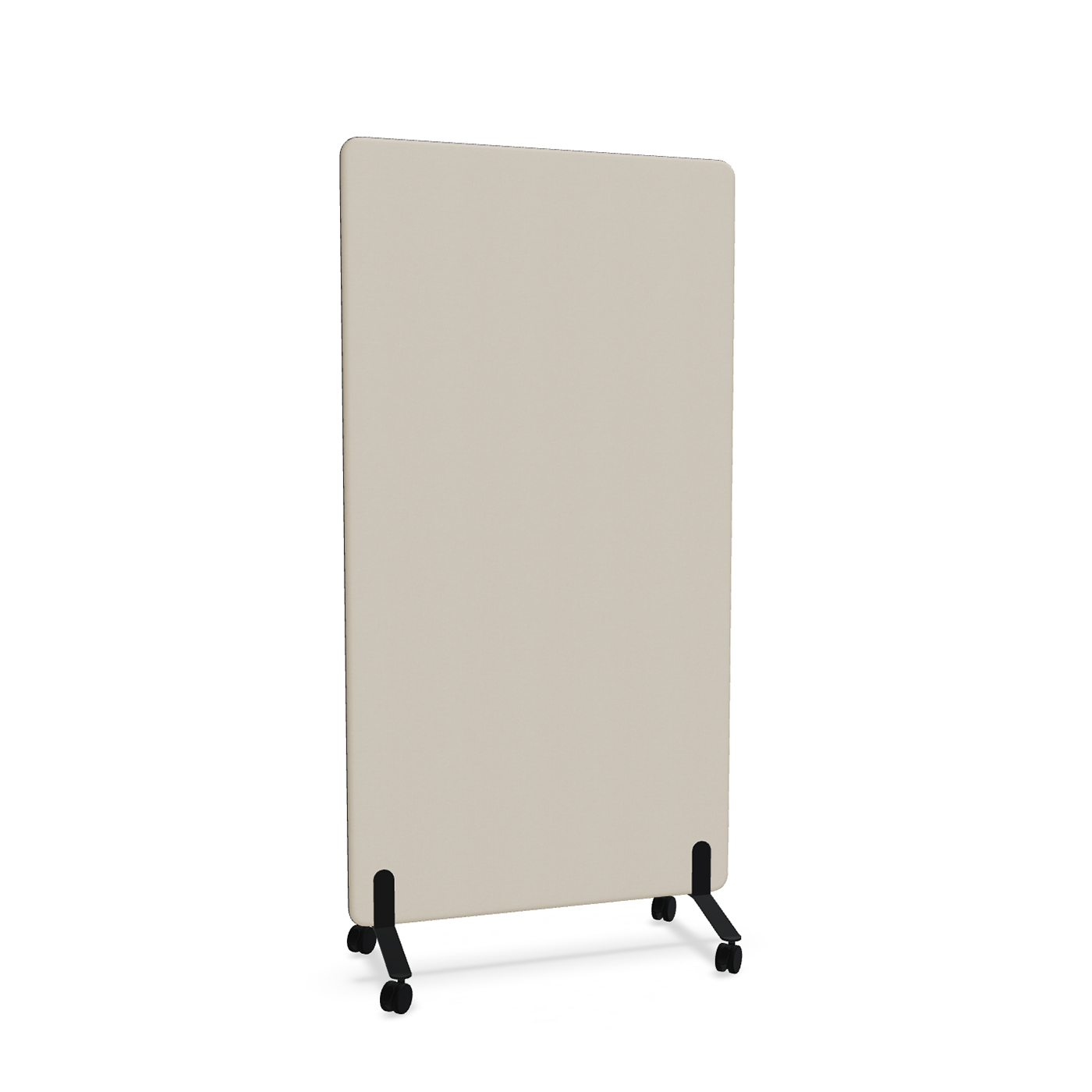 Image of Trennwand Mdd Sonic 100x185 cm, auf Rollen, Beige/Schwarz, Neu