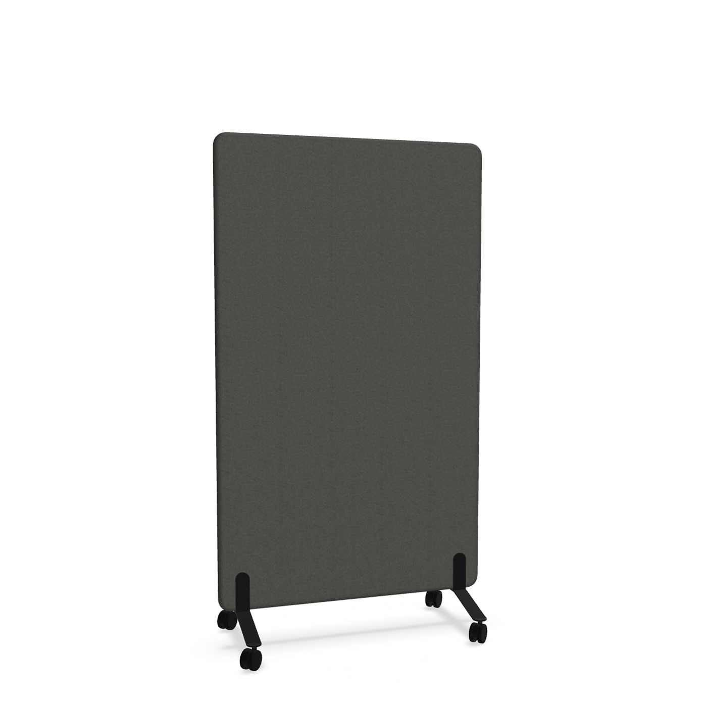 Image of Trennwand Mdd Sonic 100x165 cm, auf Rollen, Schwarz/Schwarz, Neu