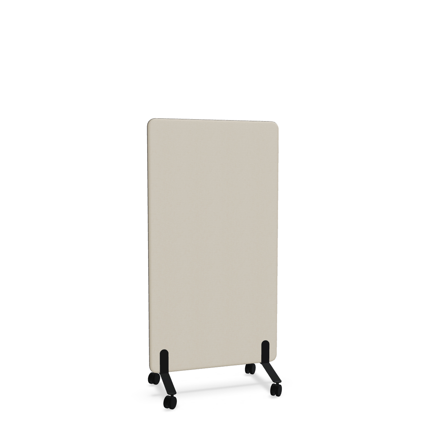 Image of Trennwand Mdd Sonic 80x145 cm, auf Rollen, Beige/Schwarz, Neu
