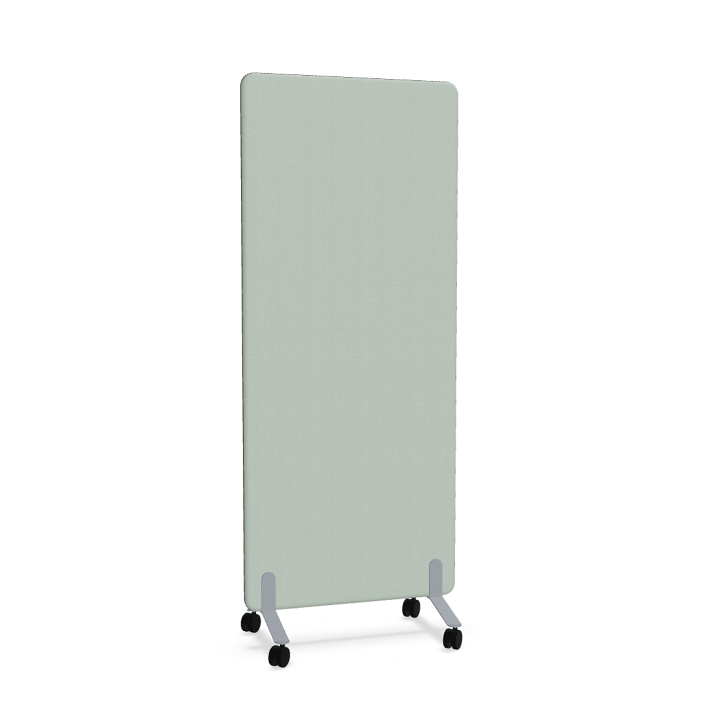 Image of Trennwand Mdd Sonic 80x185 cm, auf Rollen, Grün/Silbergrau, Neu