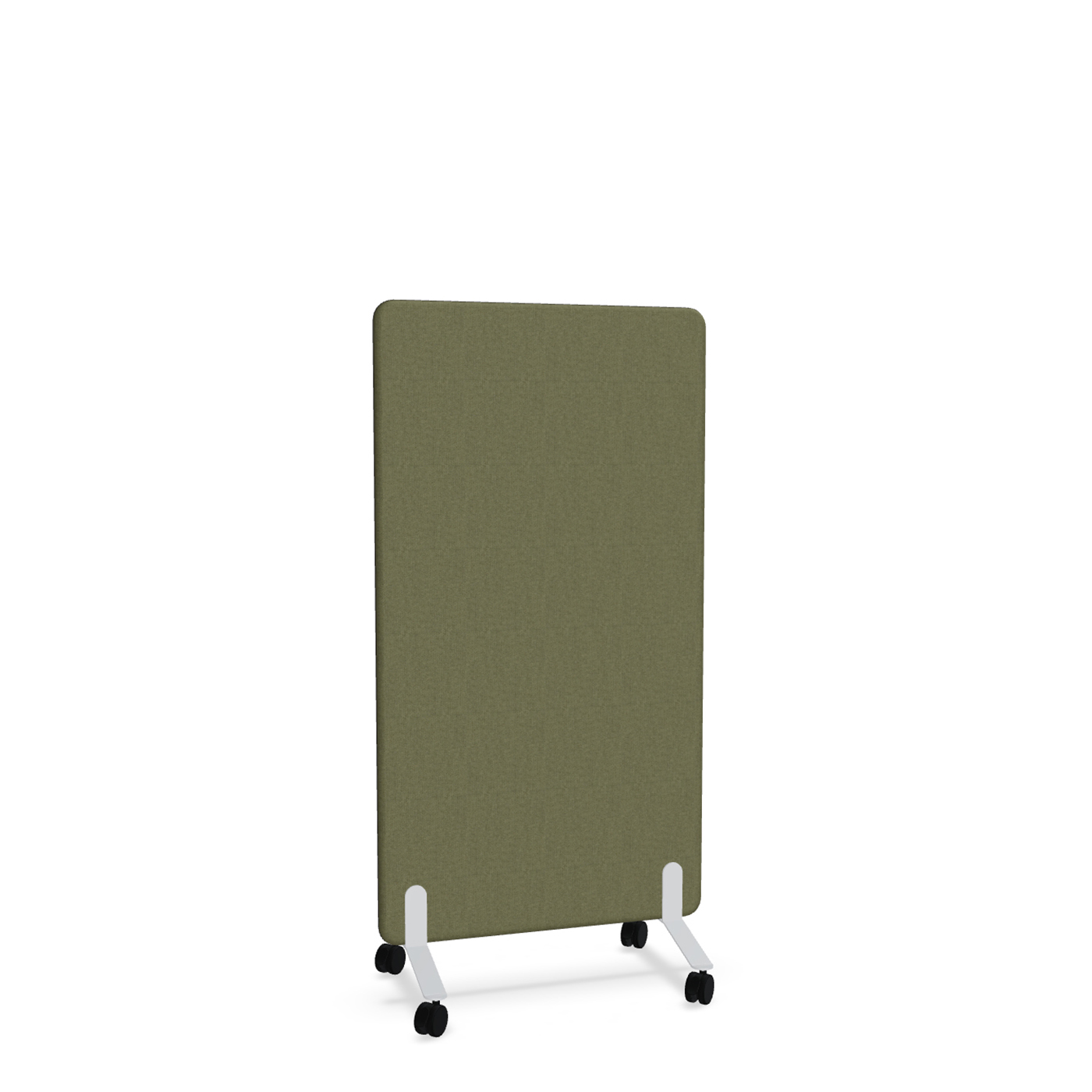 Image of Trennwand Mdd Sonic 80x145 cm, auf Rollen, Olivgrün/Weiss, Neu