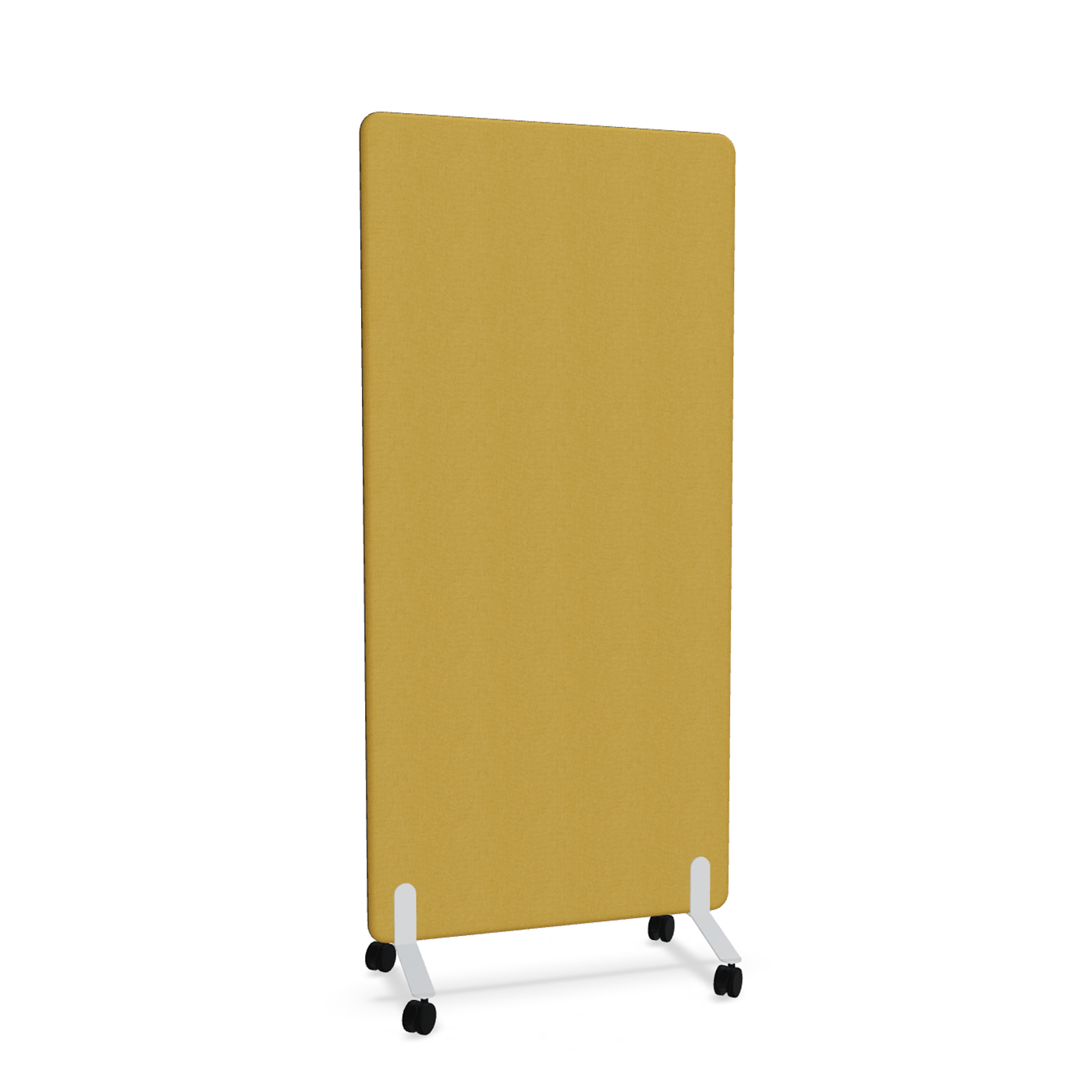 Image of Trennwand Mdd Sonic 90x185 cm, auf Rollen, Gelb/Weiss, Neu