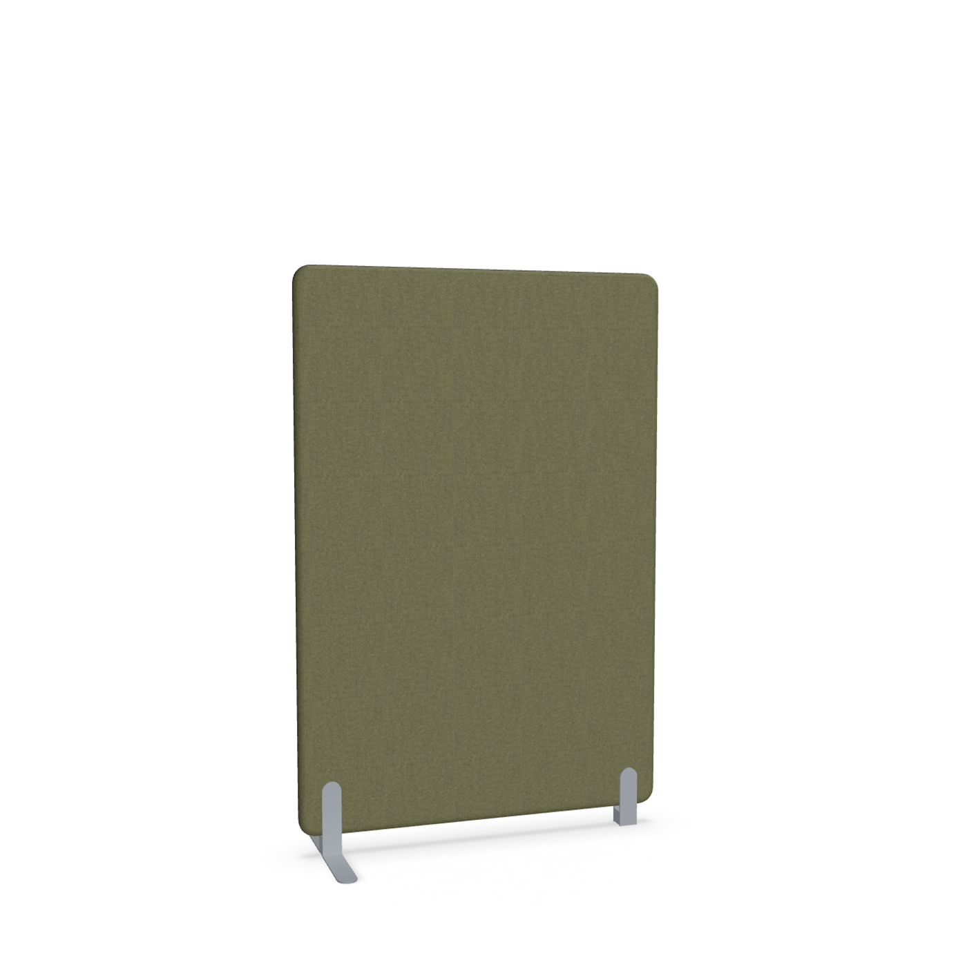 Image of Trennwand Mdd Sonic 100x145 cm, Freistehender Fuss und Distanzfuss, Olivgrün/Silbergrau, Neu