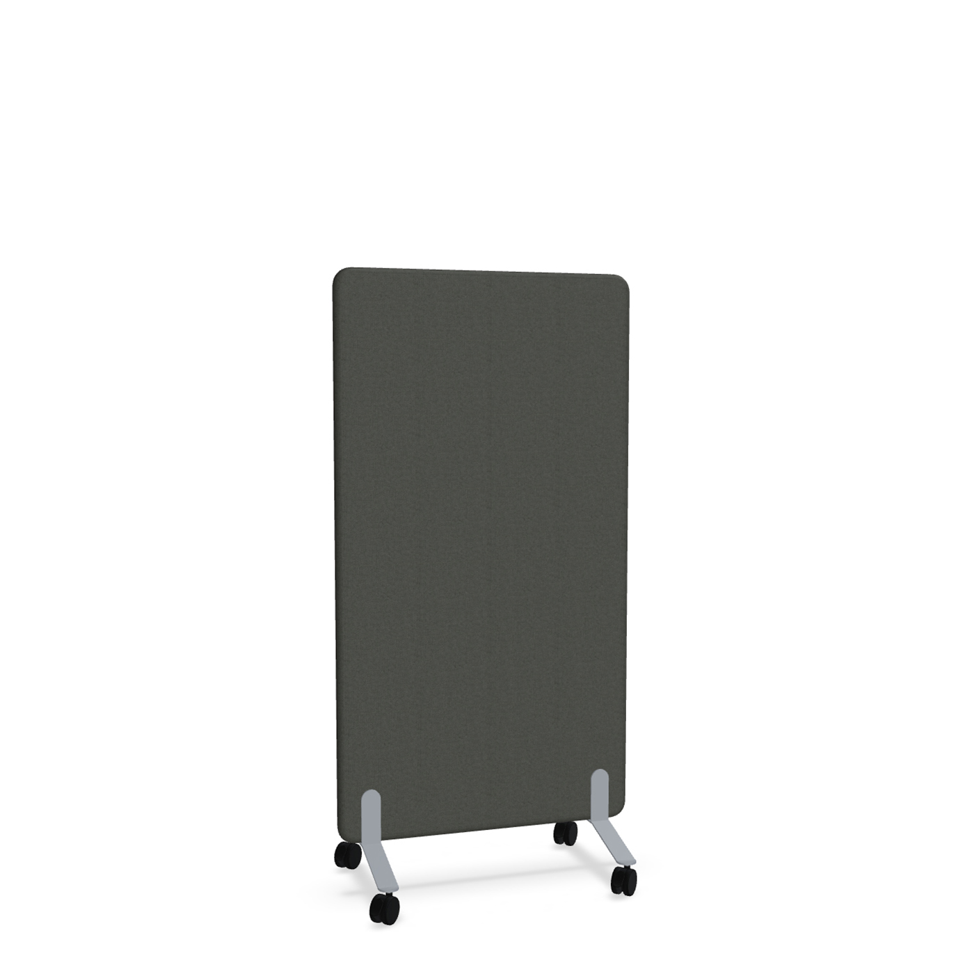 Image of Trennwand Mdd Sonic 80x145 cm, auf Rollen, Schwarz/Silbergrau, Neu