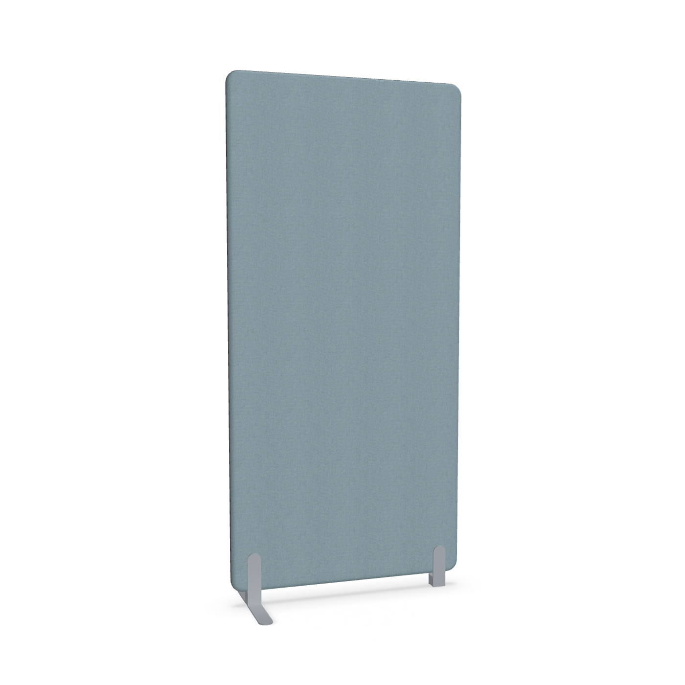 Image of Trennwand Mdd Sonic 90x185 cm, Freistehender Fuss und Distanzfuss, Blau/Silbergrau, Neu