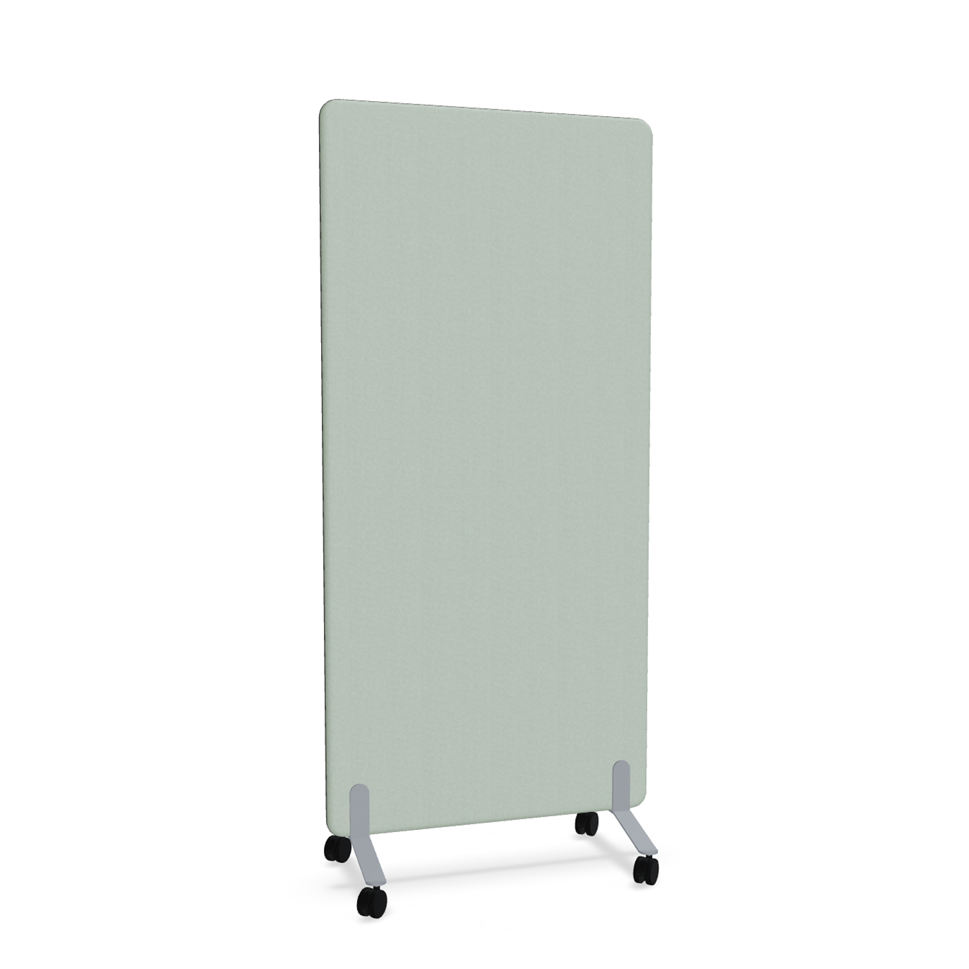 Image of Trennwand Mdd Sonic 90x185 cm, auf Rollen, Grün/Silbergrau, Neu