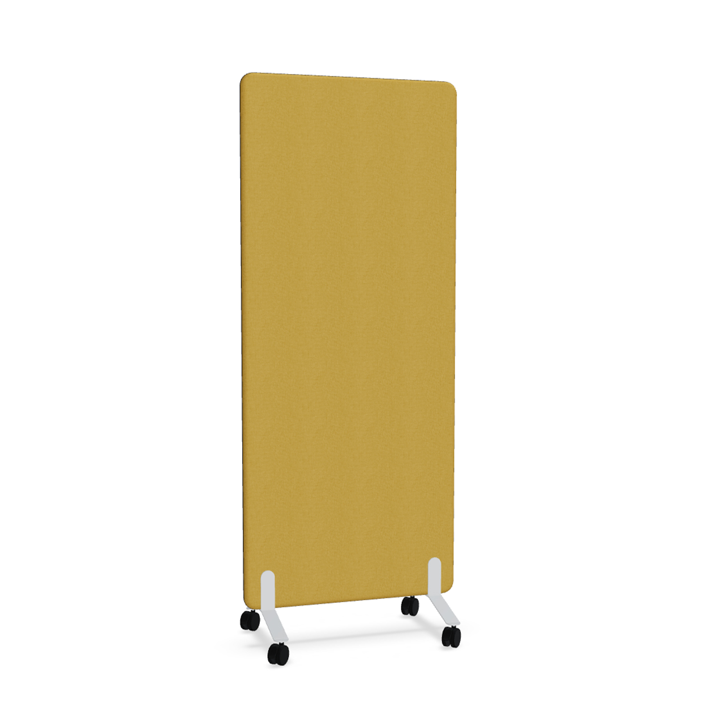 Image of Trennwand Mdd Sonic 80x185 cm, auf Rollen, Gelb/Weiss, Neu