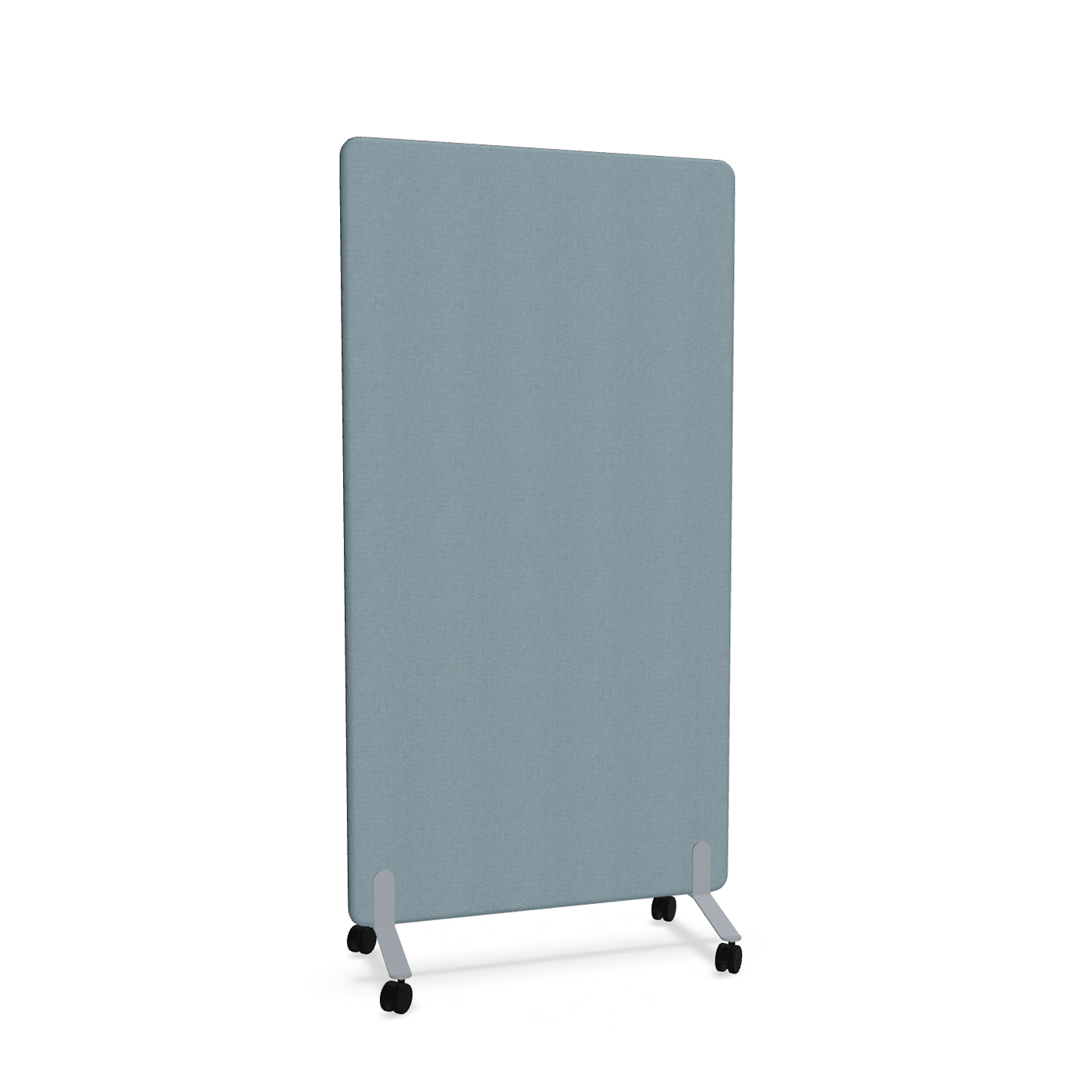 Image of Trennwand Mdd Sonic 100x185 cm, auf Rollen, Blau/Silbergrau, Neu