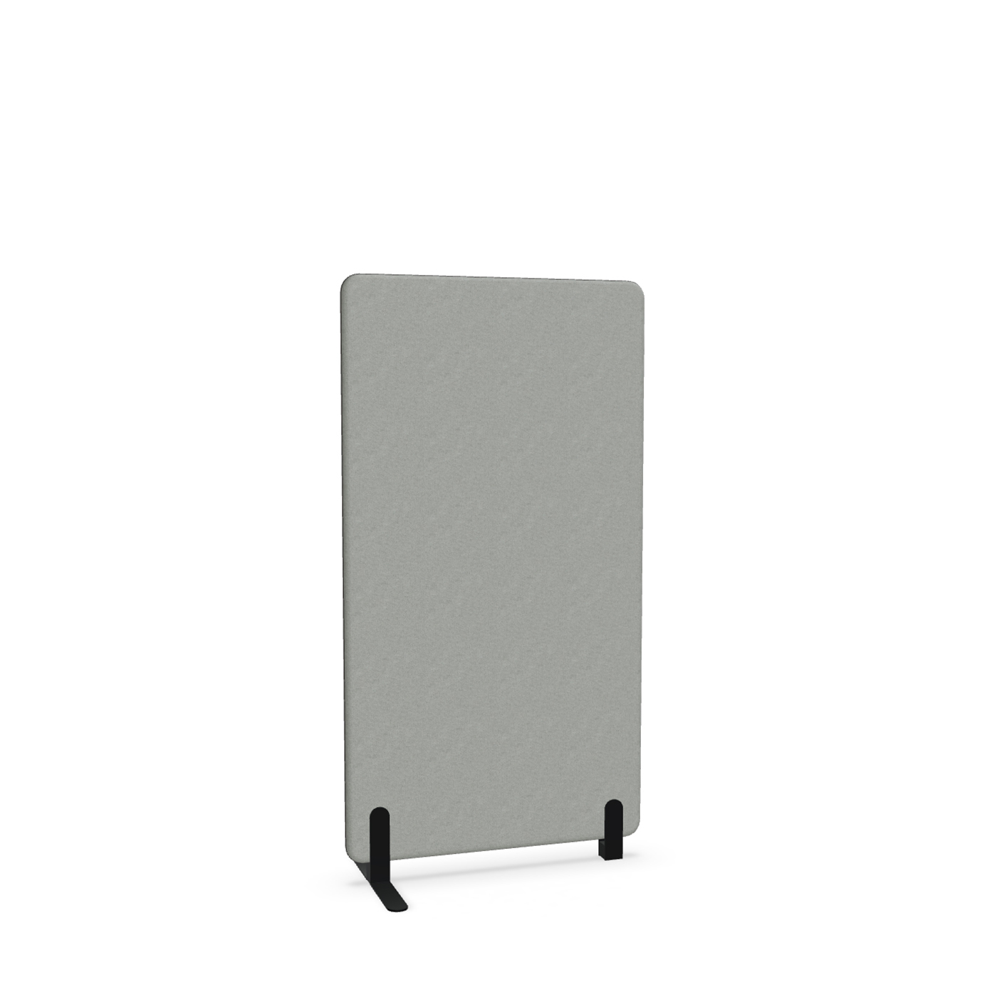 Image of Trennwand Mdd Sonic 80x145 cm, Freistehender Fuss und Distanzfuss, Grau/Schwarz, Neu