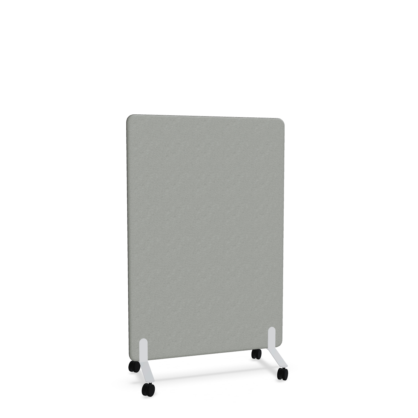 Image of Trennwand Mdd Sonic 100x145 cm, auf Rollen, Grau/Weiss, Neu