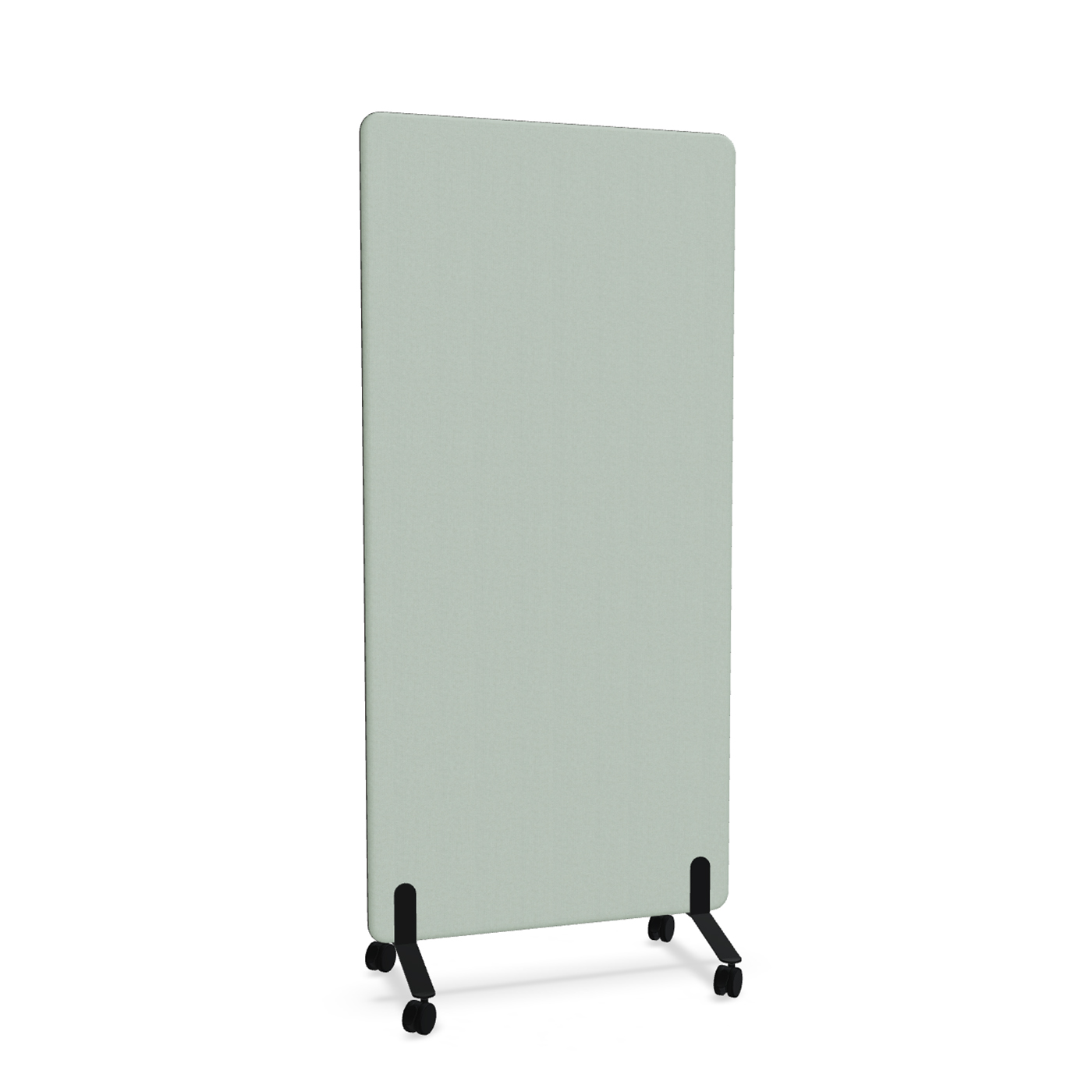 Image of Trennwand Mdd Sonic 90x185 cm, auf Rollen, Grün/Schwarz, Neu