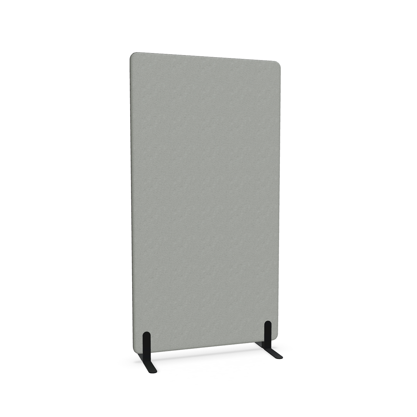 Image of Trennwand Mdd Sonic 100x185 cm, Freistehende Füsse, Grau/Schwarz, Neu