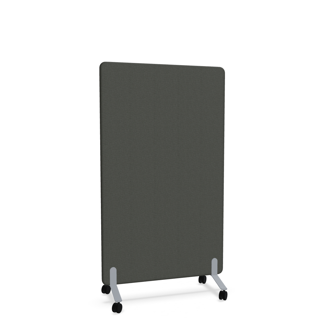 Image of Trennwand Mdd Sonic 100x165 cm, auf Rollen, Schwarz/Silbergrau, Neu