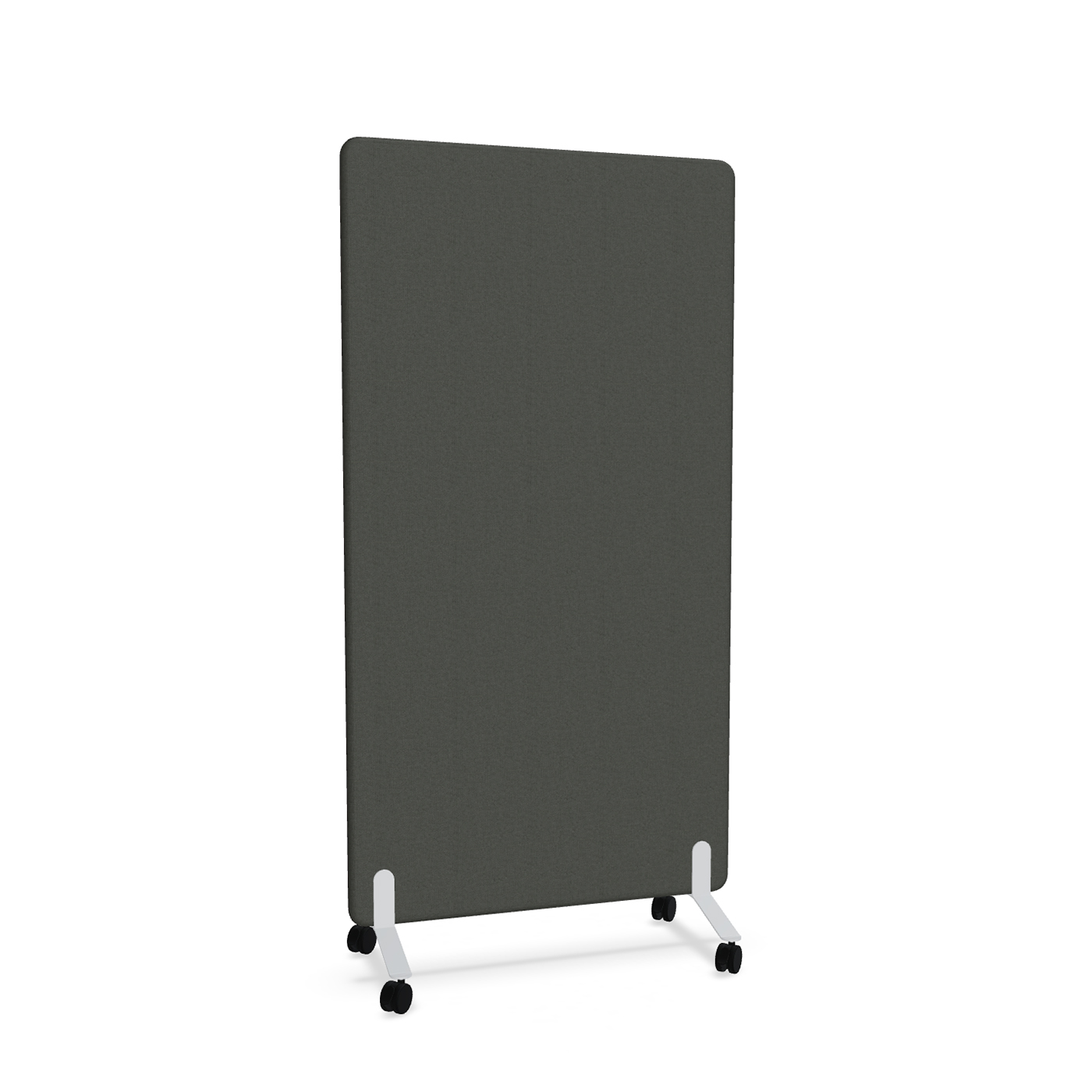 Image of Trennwand Mdd Sonic 100x185 cm, auf Rollen, Schwarz/Weiss, Neu