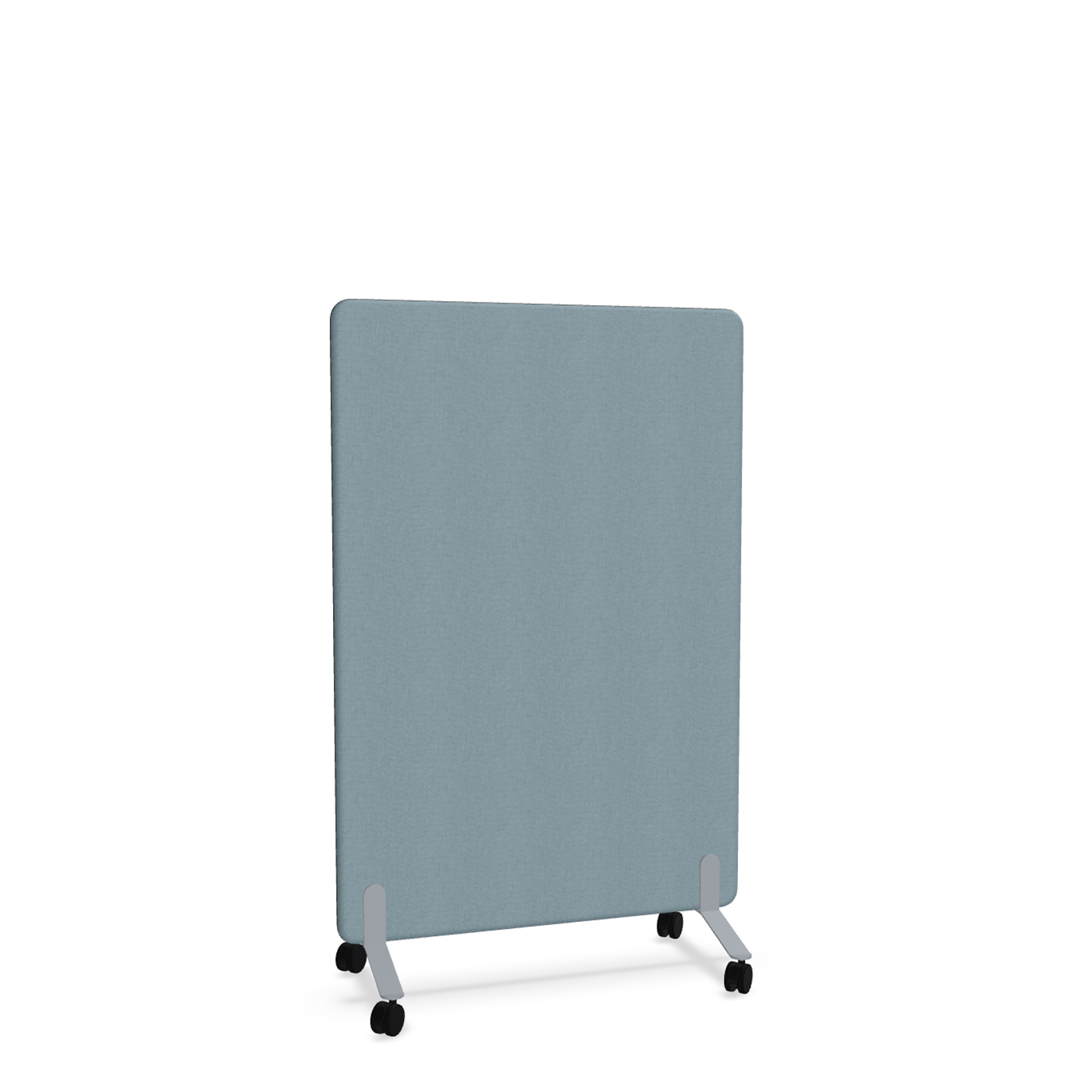 Image of Trennwand Mdd Sonic 100x145 cm, auf Rollen, Blau/Silbergrau, Neu