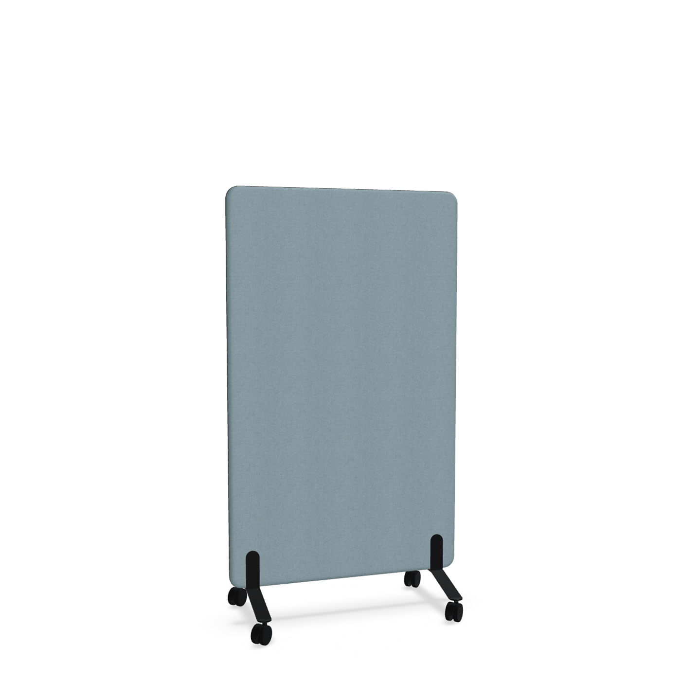 Image of Trennwand Mdd Sonic 90x145 cm, auf Rollen, Blau/Schwarz, Neu