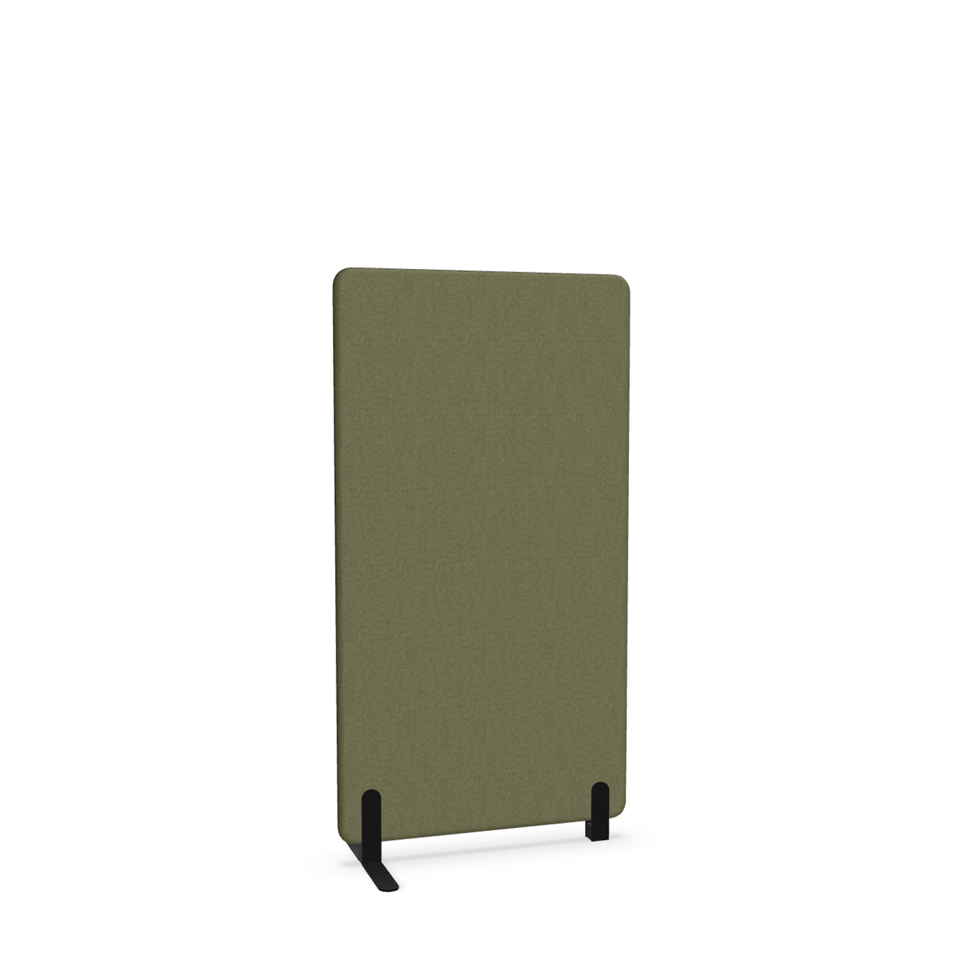 Image of Trennwand Mdd Sonic 80x145 cm, Freistehender Fuss und Distanzfuss, Olivgrün/Schwarz, Neu