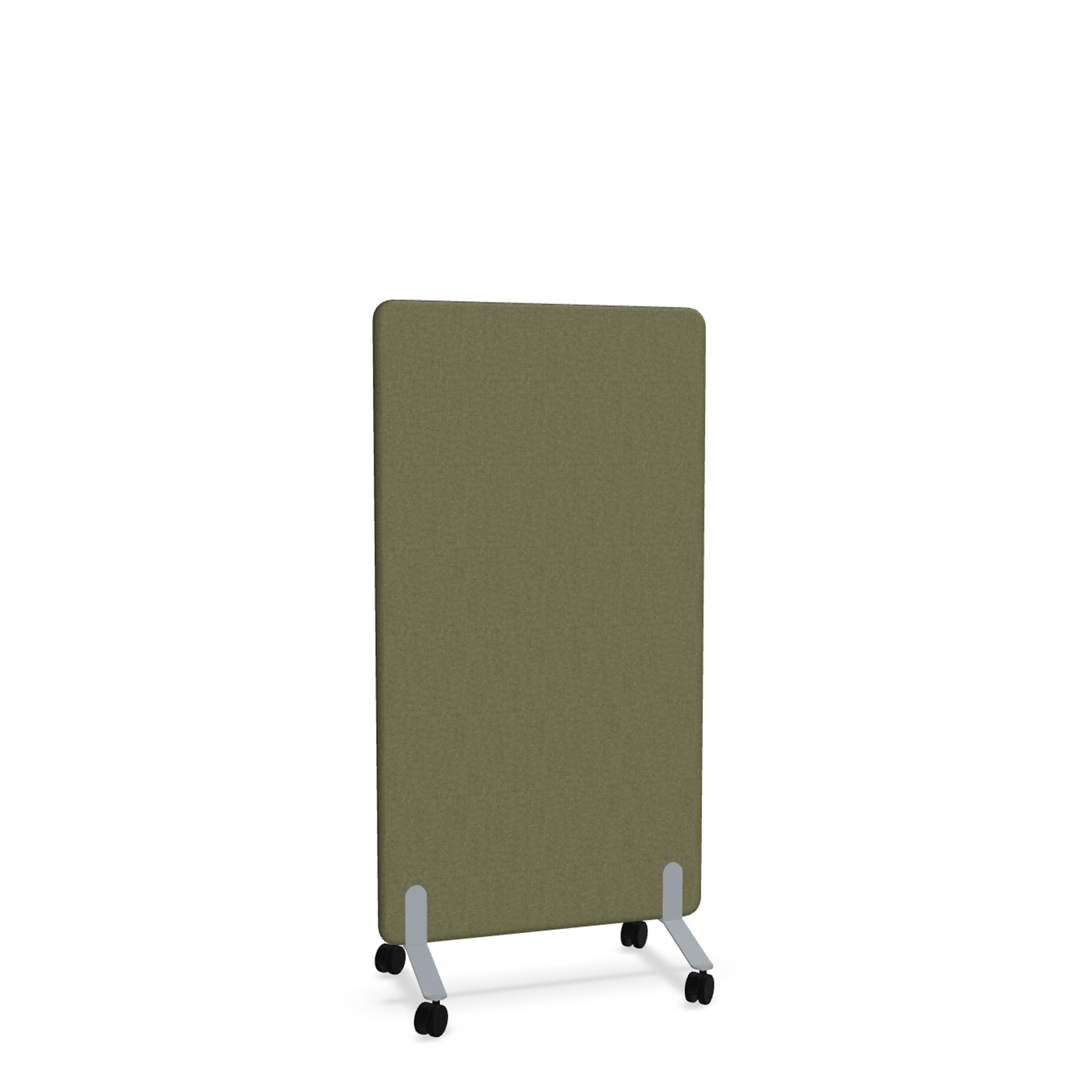 Image of Trennwand Mdd Sonic 80x145 cm, auf Rollen, Olivgrün/Silbergrau, Neu