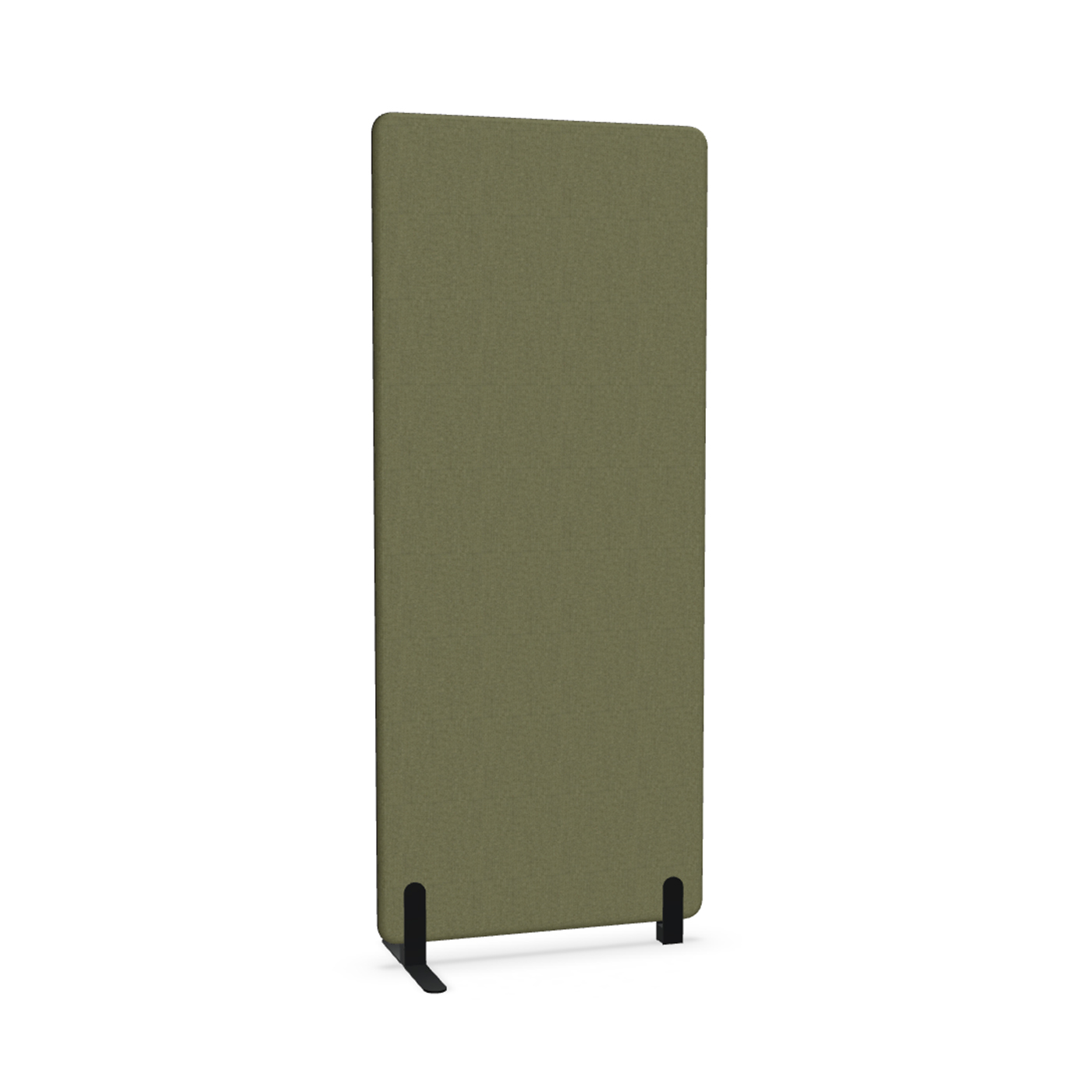 Image of Trennwand Mdd Sonic 80x185 cm, Freistehender Fuss und Distanzfuss, Olivgrün/Schwarz, Neu