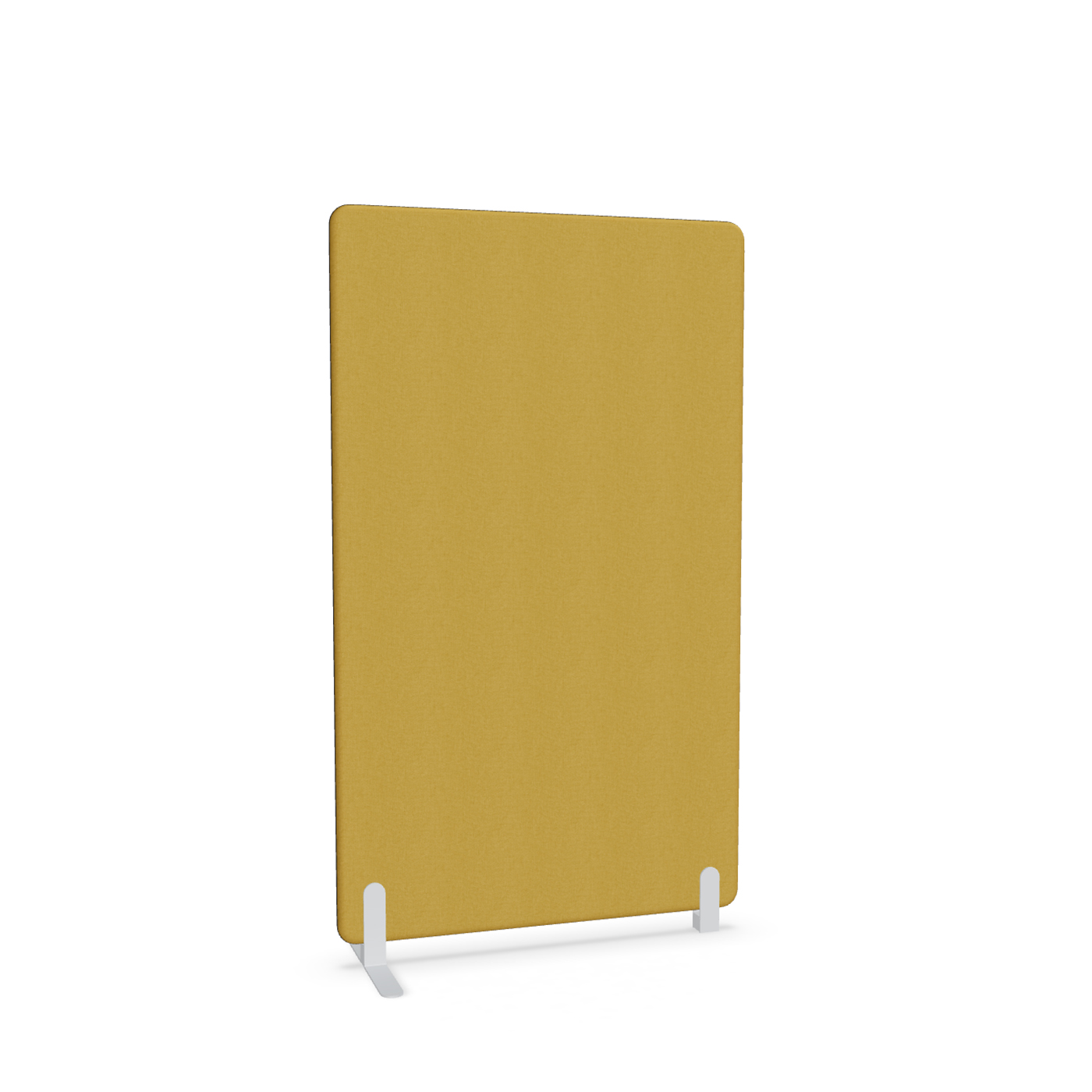 Image of Trennwand Mdd Sonic 100x165 cm, Freistehender Fuss und Distanzfuss, Gelb/Weiss, Neu